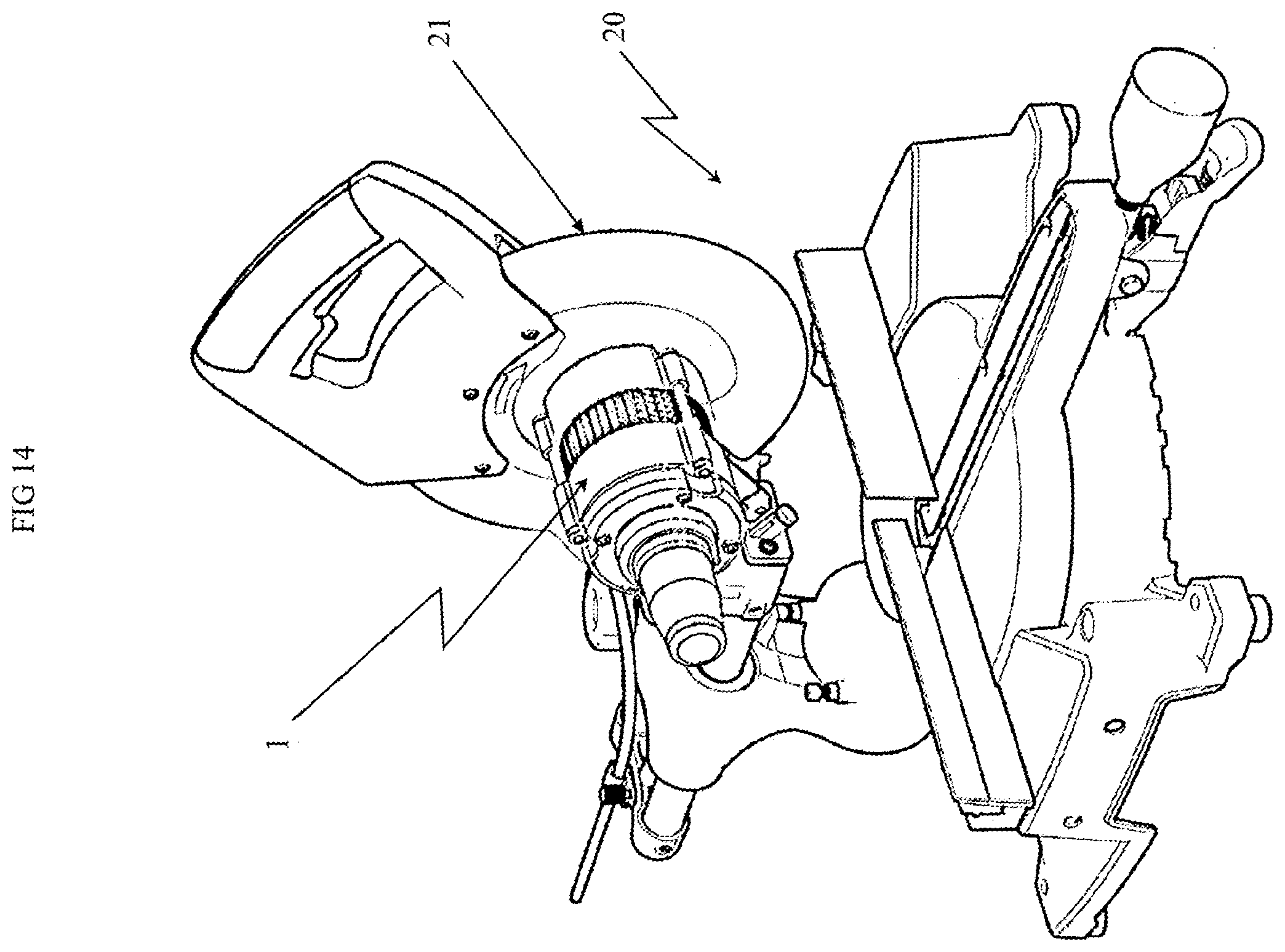 Patent US12348111 Figure 12 – Device for driving rotation or translation of a shaft for a machine tool or wheeled vehicle