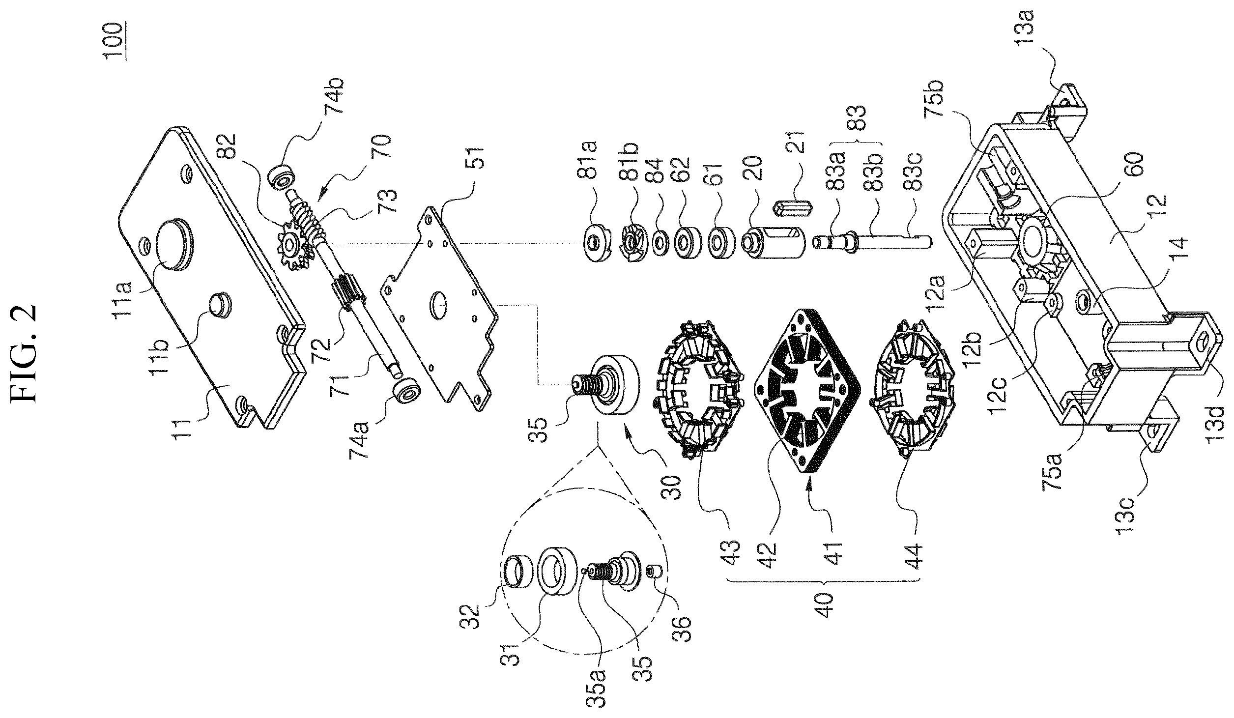 Patent US12348113 Figure 4 – Driving motor equipped with BLDC motor, and actuator using same