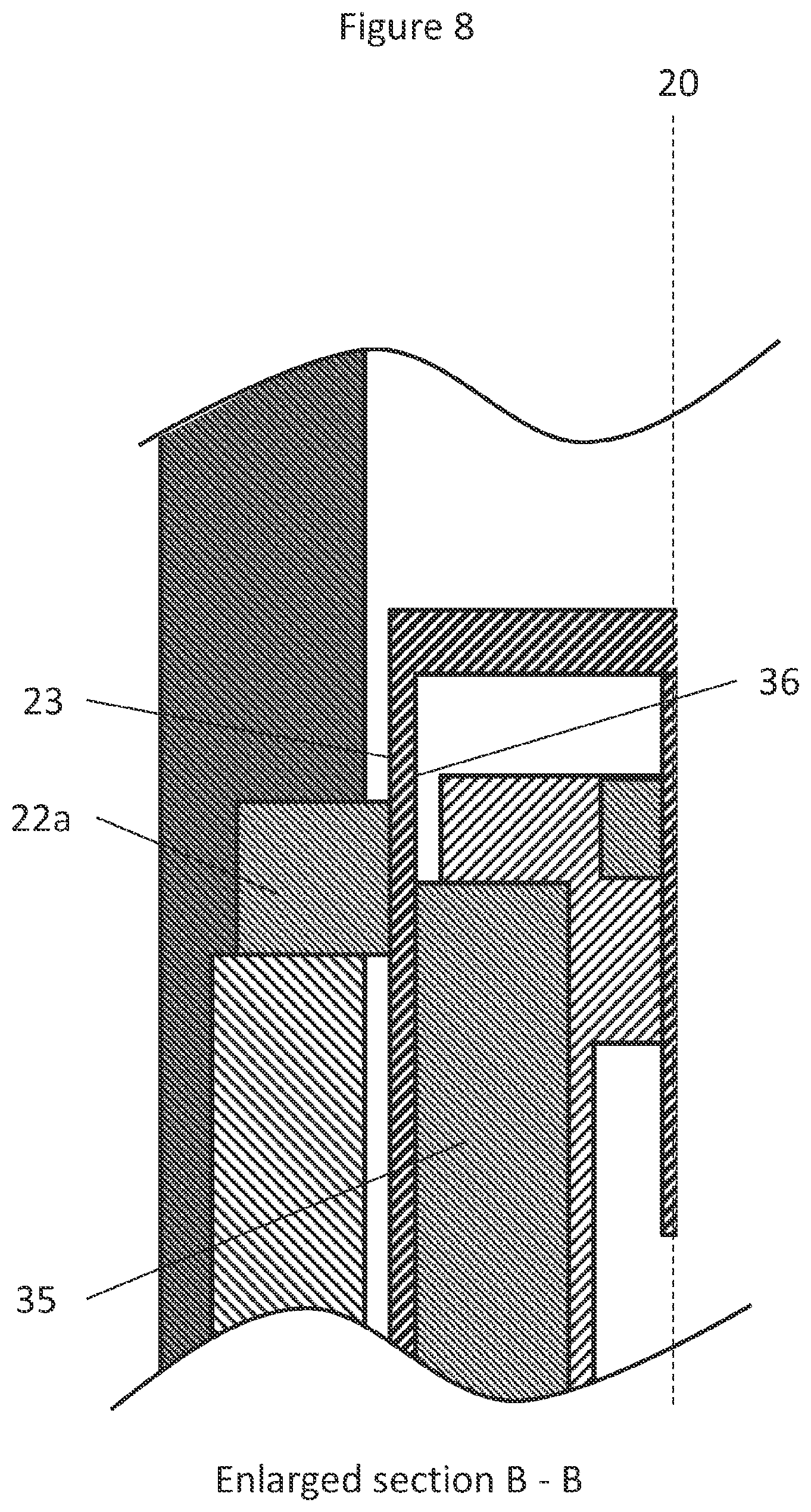 Patent US12348115 Figure 8 – Linear electrical machine