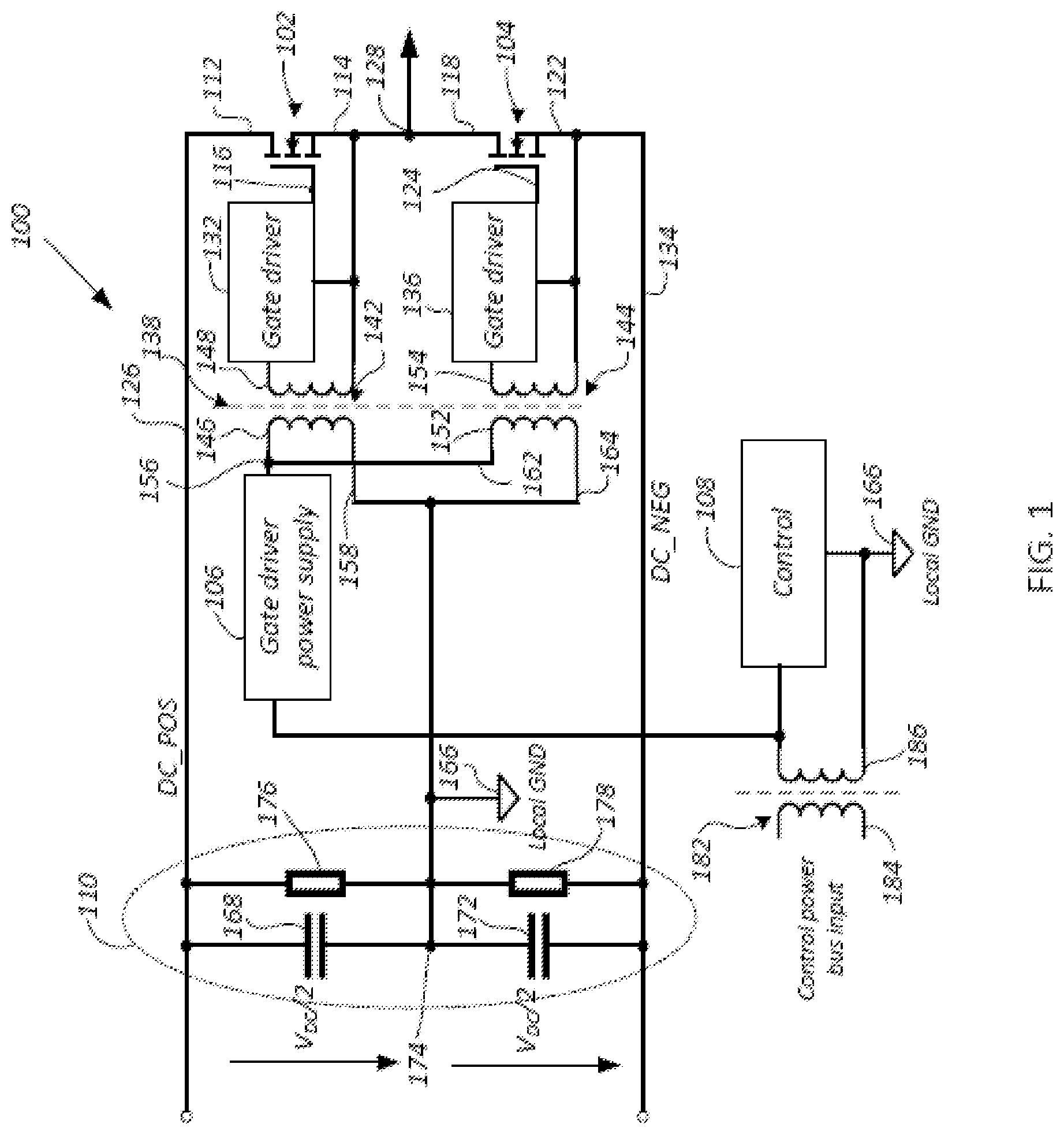 Patent US12348123 Figure 1 – DC-DC converter circuit