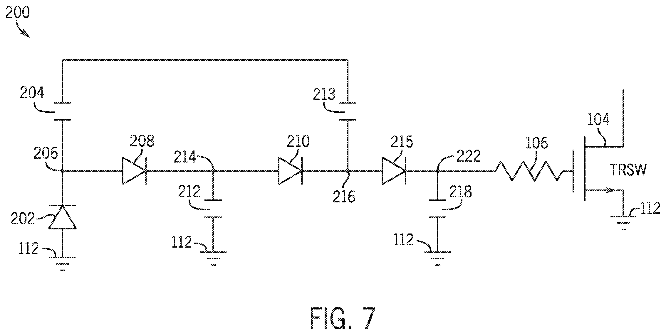 Patent US12348125 Figure 4 – Charge pump-enabled circuit protection switch