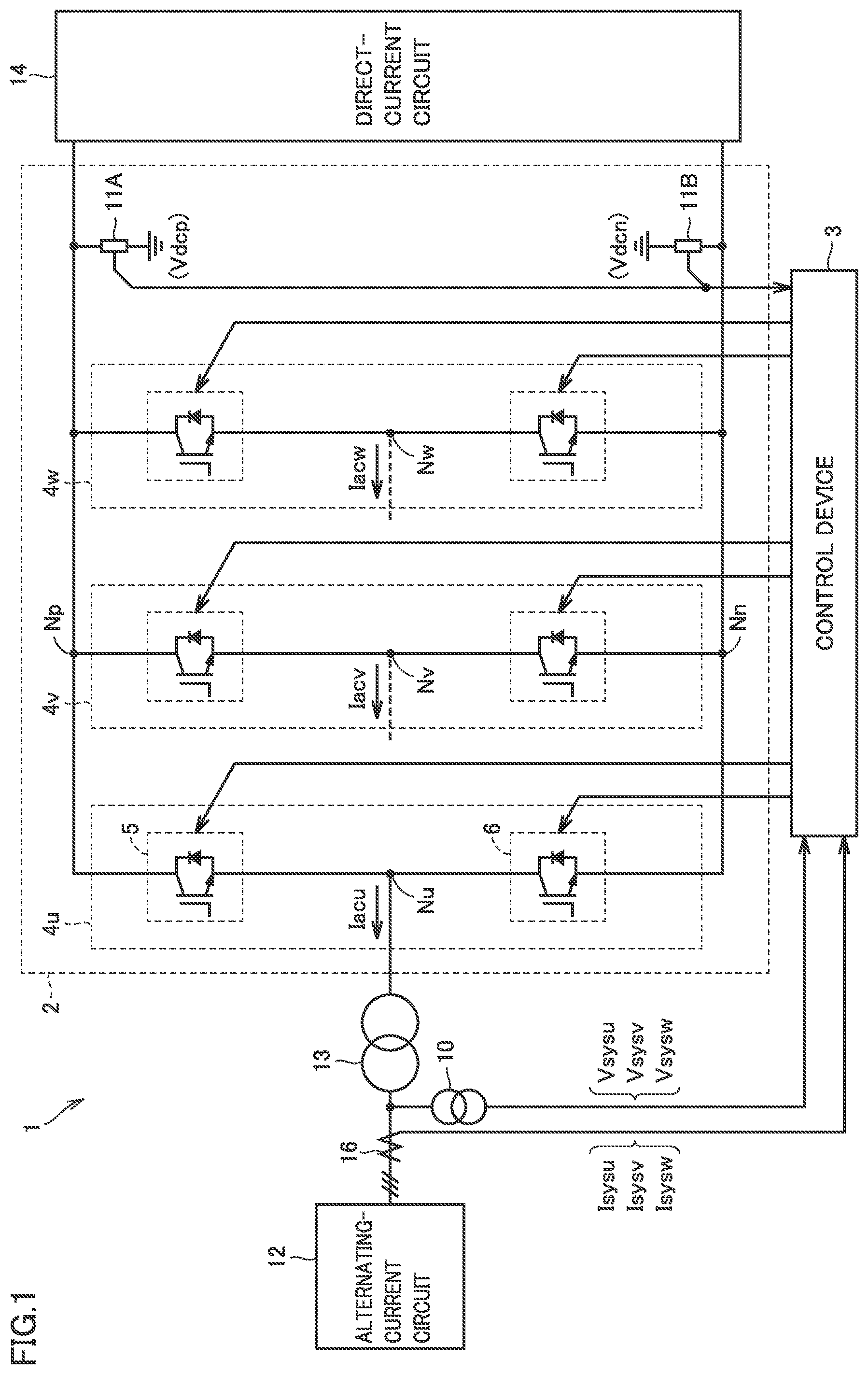 Patent US12348127 Figure 1 – Power conversion device