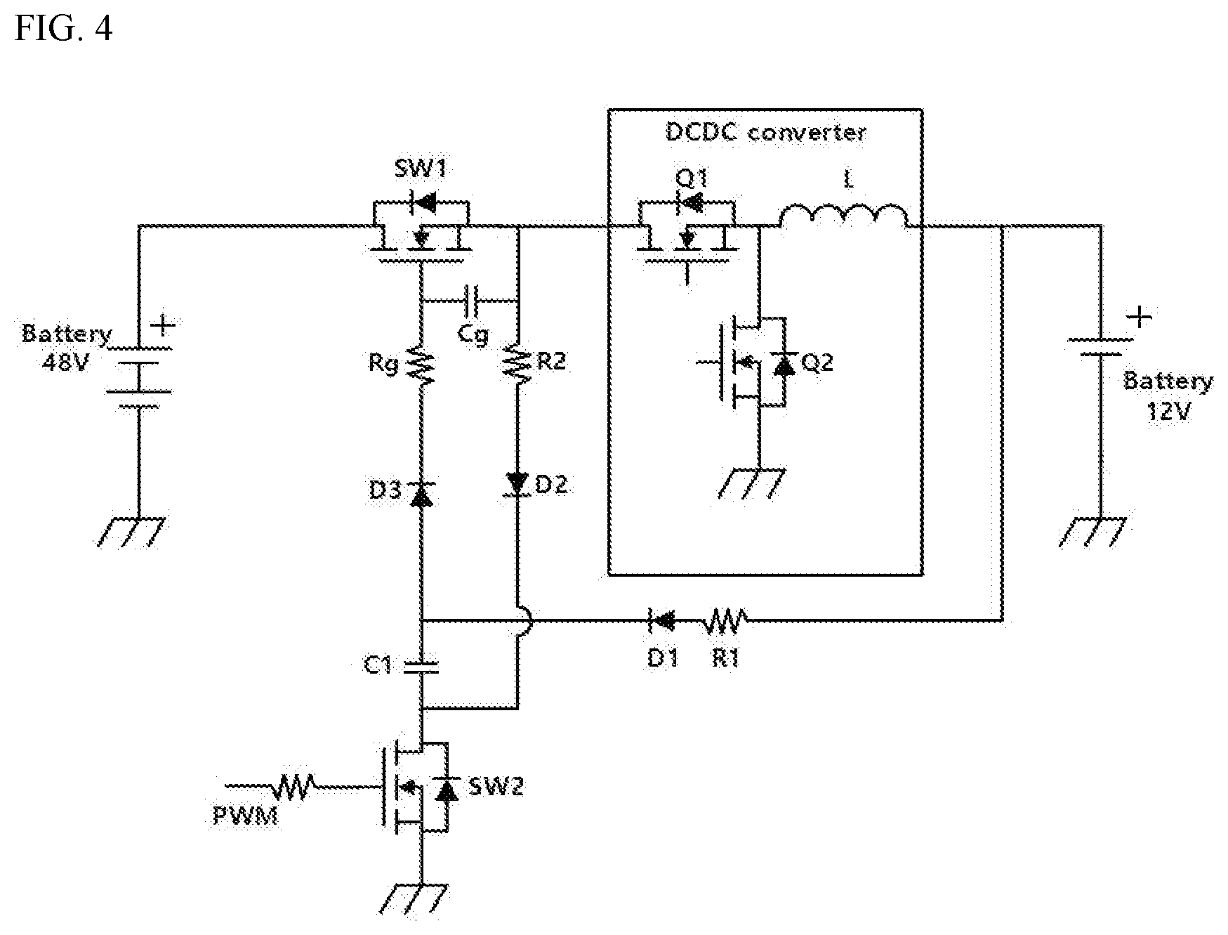Patent US12348128 Figure 4 – Battery switch driving circuit