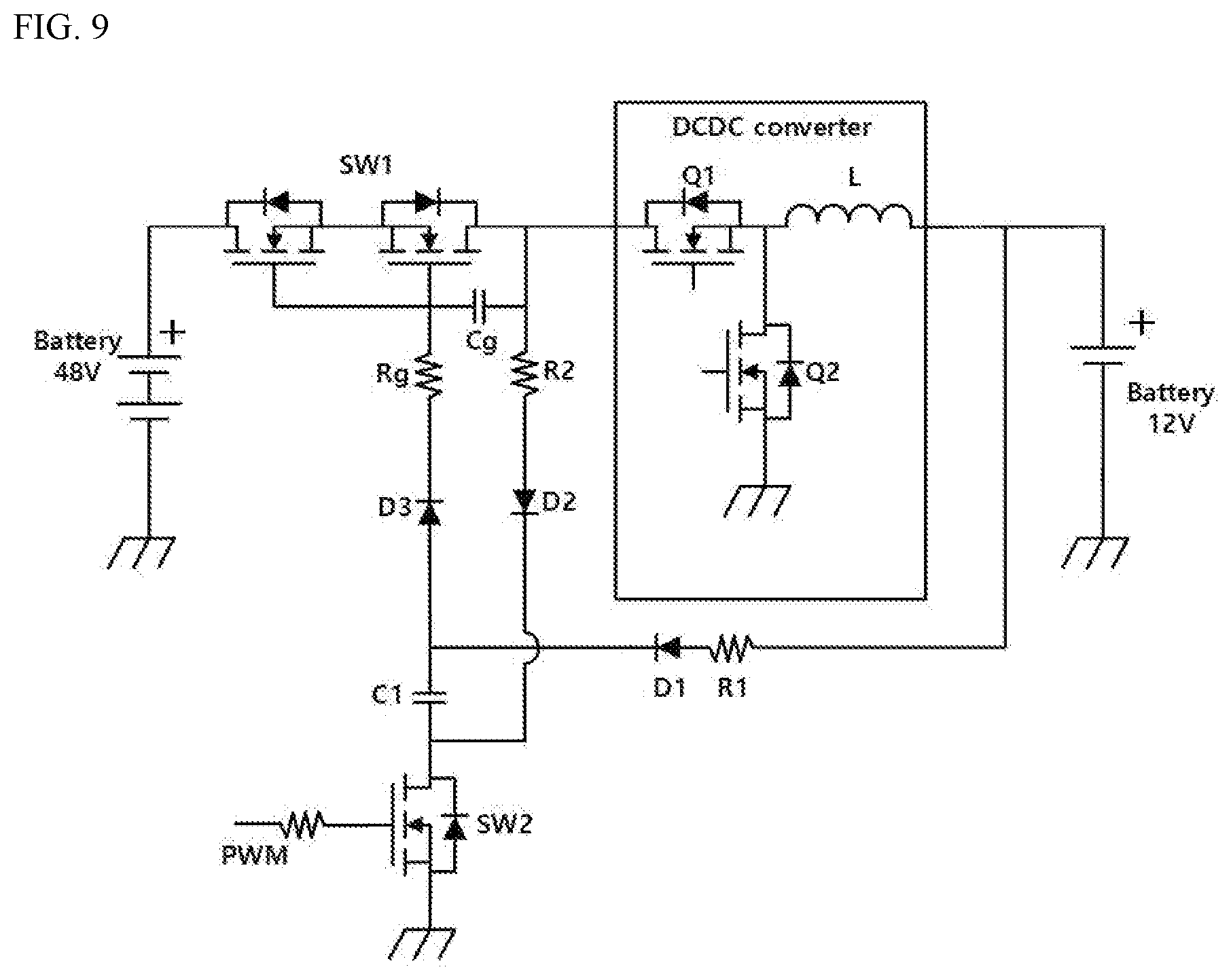 Patent US12348128 Figure 9 – Battery switch driving circuit