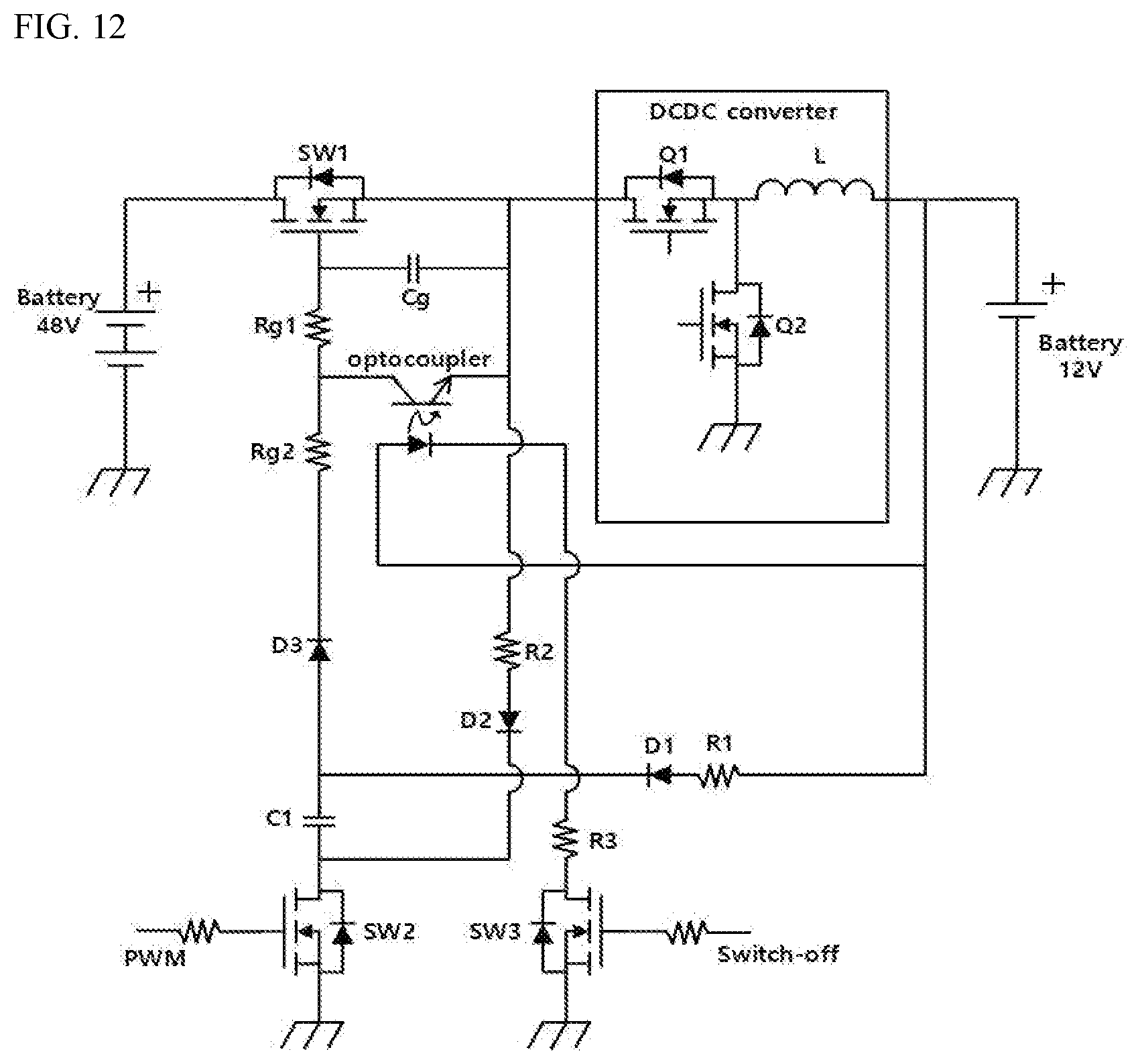 Patent US12348128 Figure 12 – Battery switch driving circuit