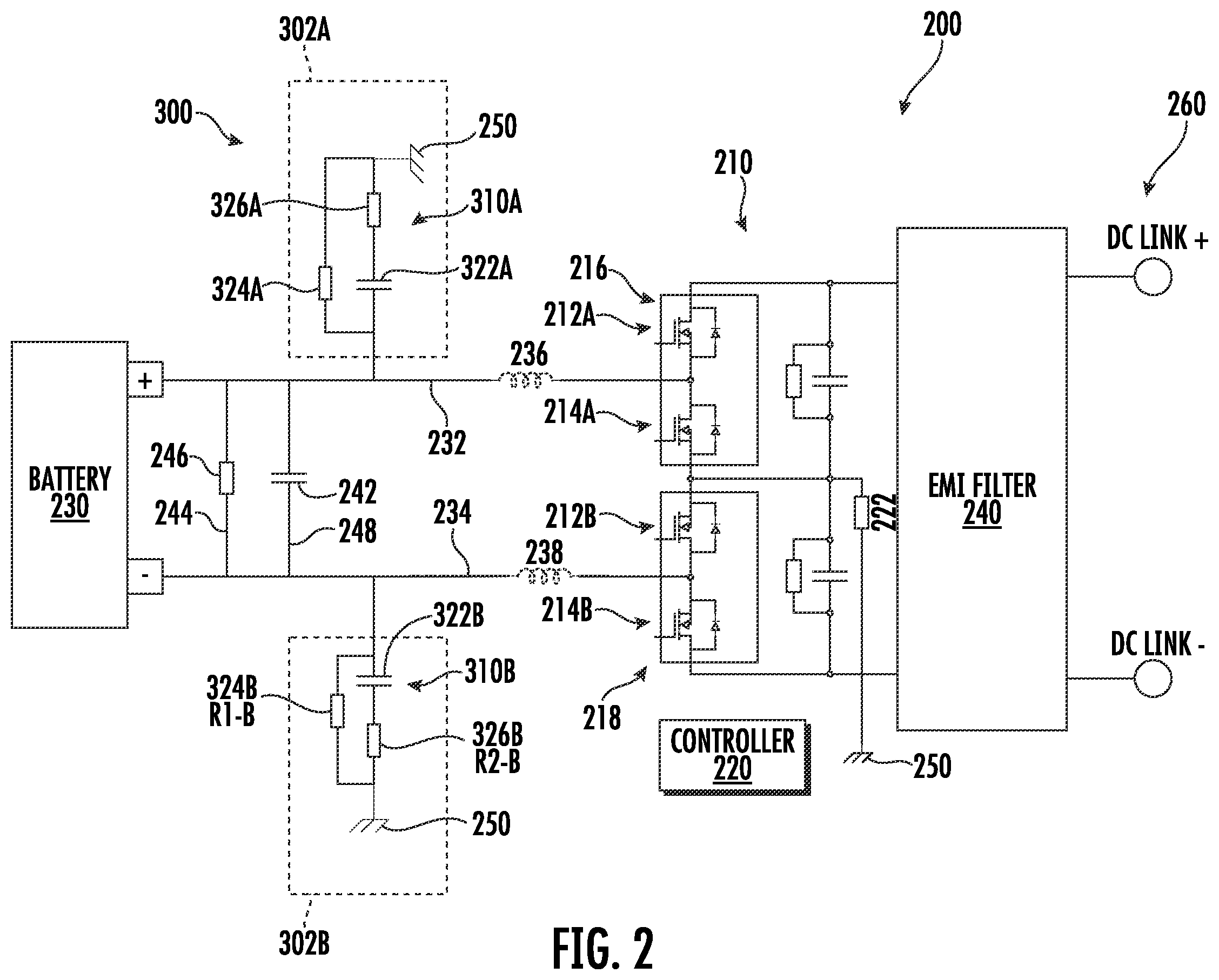Patent US12348130 Figure 2 – EMI noise reduction circuit for DC/DC converter