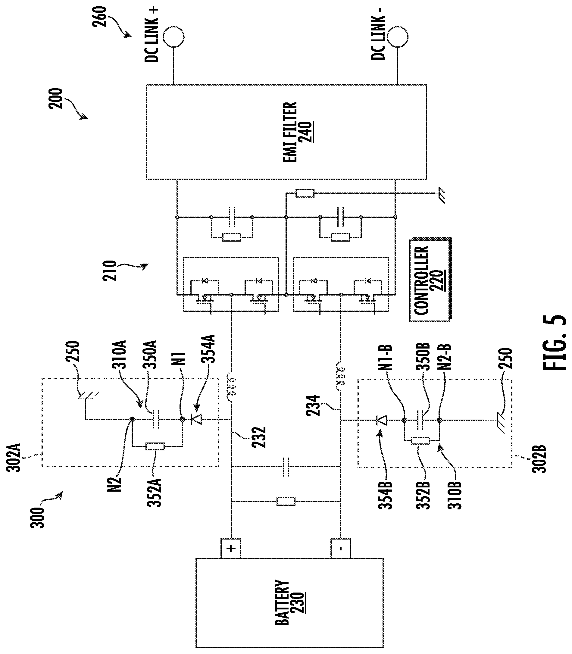 Patent US12348130 Figure 5 – EMI noise reduction circuit for DC/DC converter