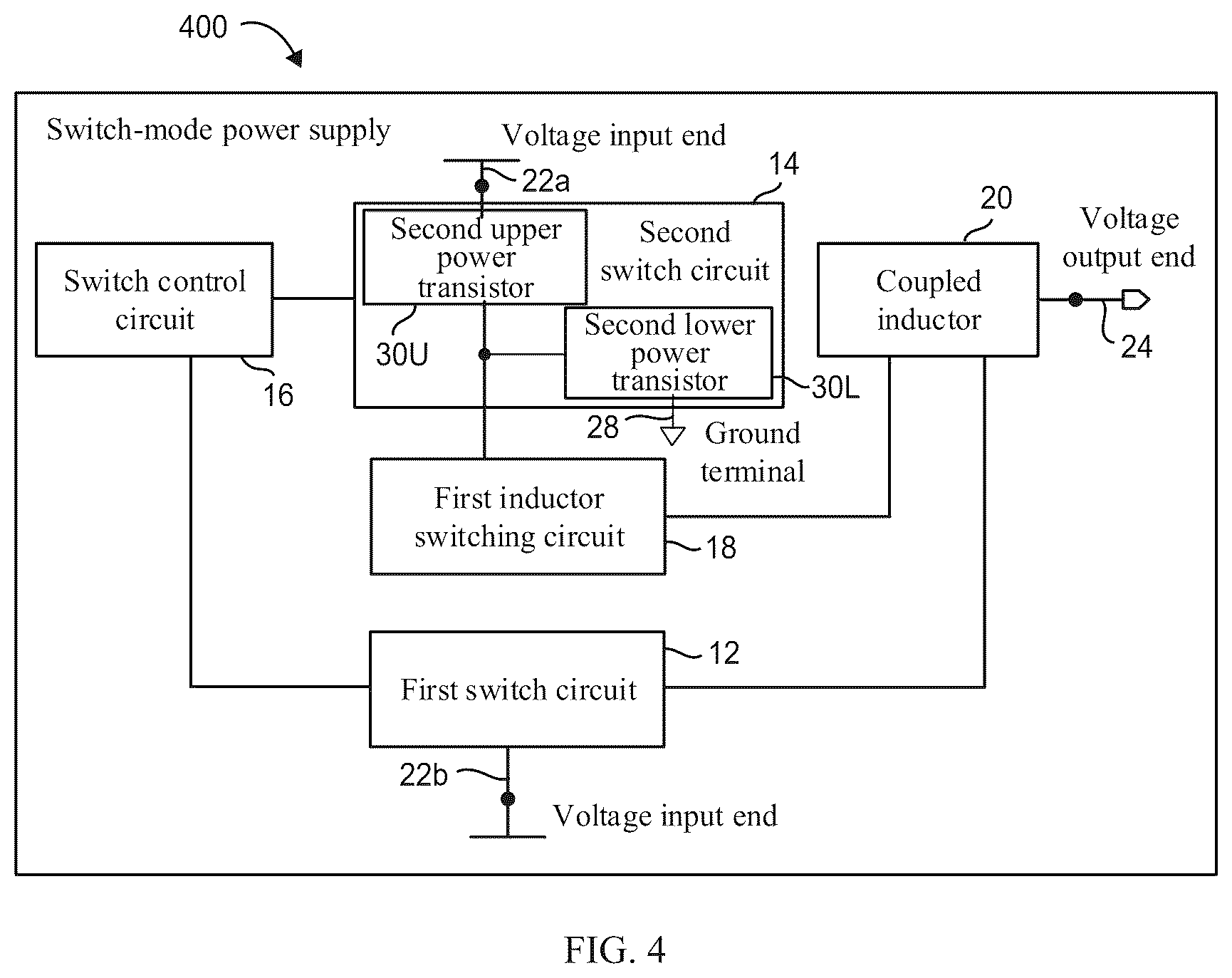 Patent US12348137 Figure 4 – Switch-mode power supply