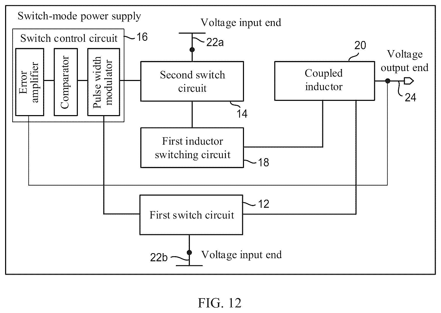 Patent US12348137 Figure 12 – Switch-mode power supply