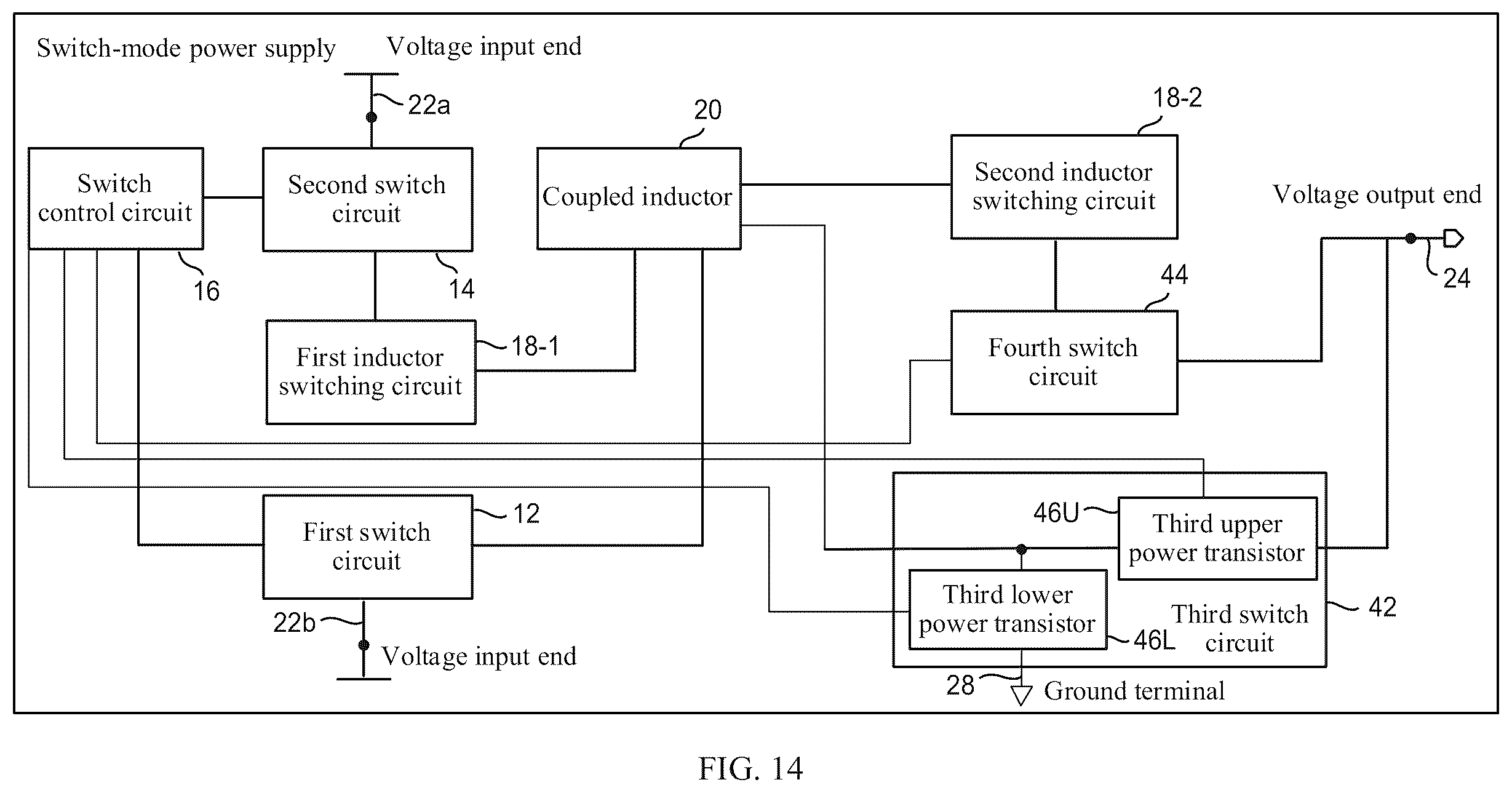 Patent US12348137 Figure 14 – Switch-mode power supply