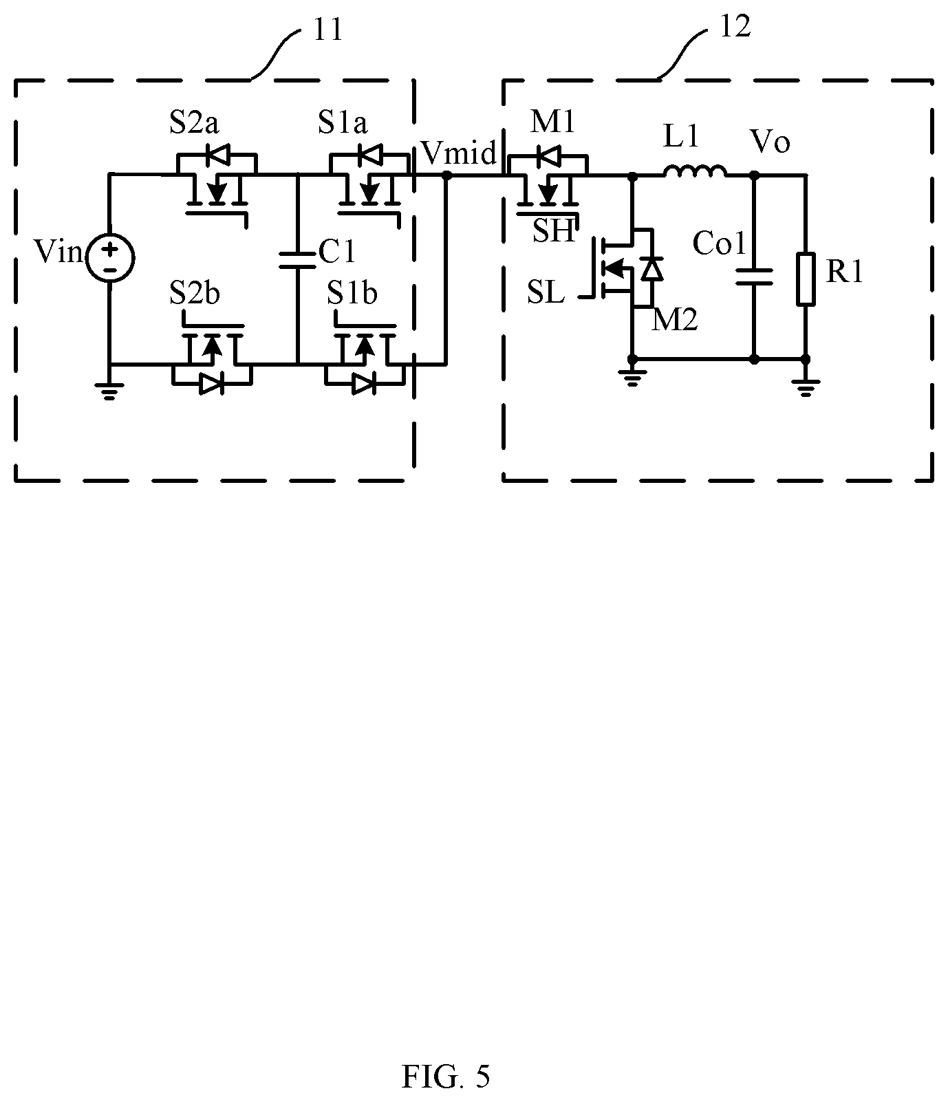 Patent US12348138 Figure 5 – Multilevel self-balance control circuit, DC/DC conversion system and AC/DC conversion system