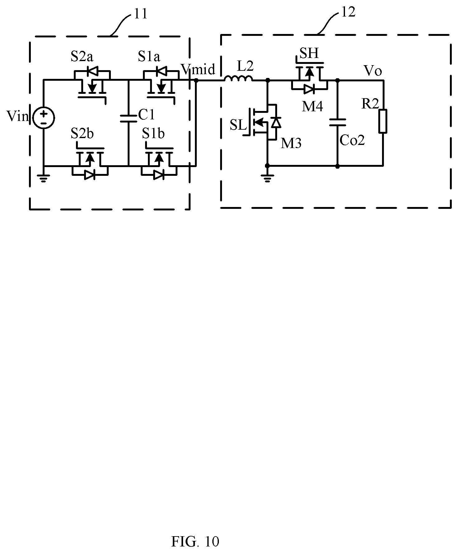 Patent US12348138 Figure 10 – Multilevel self-balance control circuit, DC/DC conversion system and AC/DC conversion system