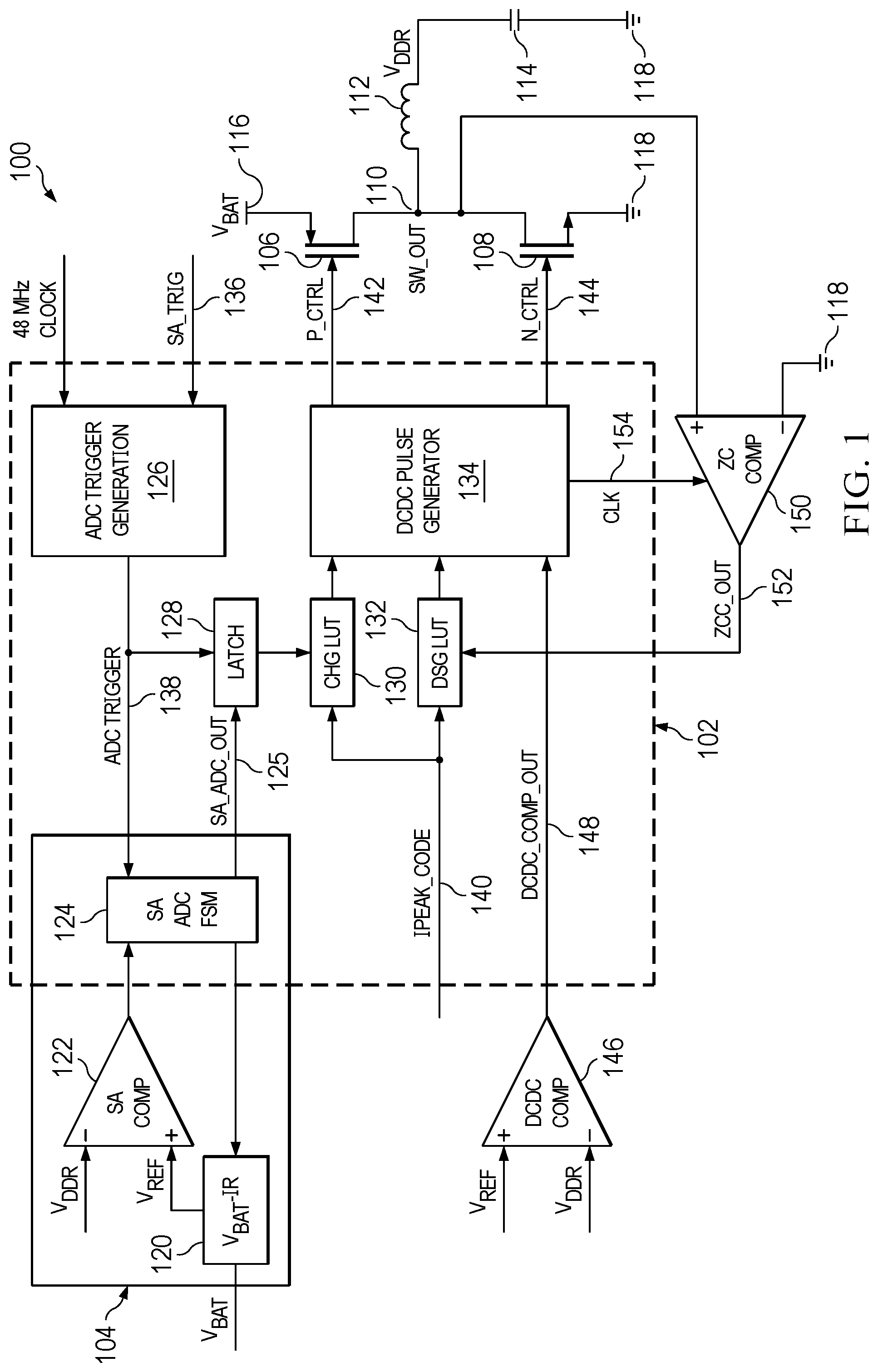 Patent US12348139 — Lowering inductor peak current in DCDC digital controller — Figure 1