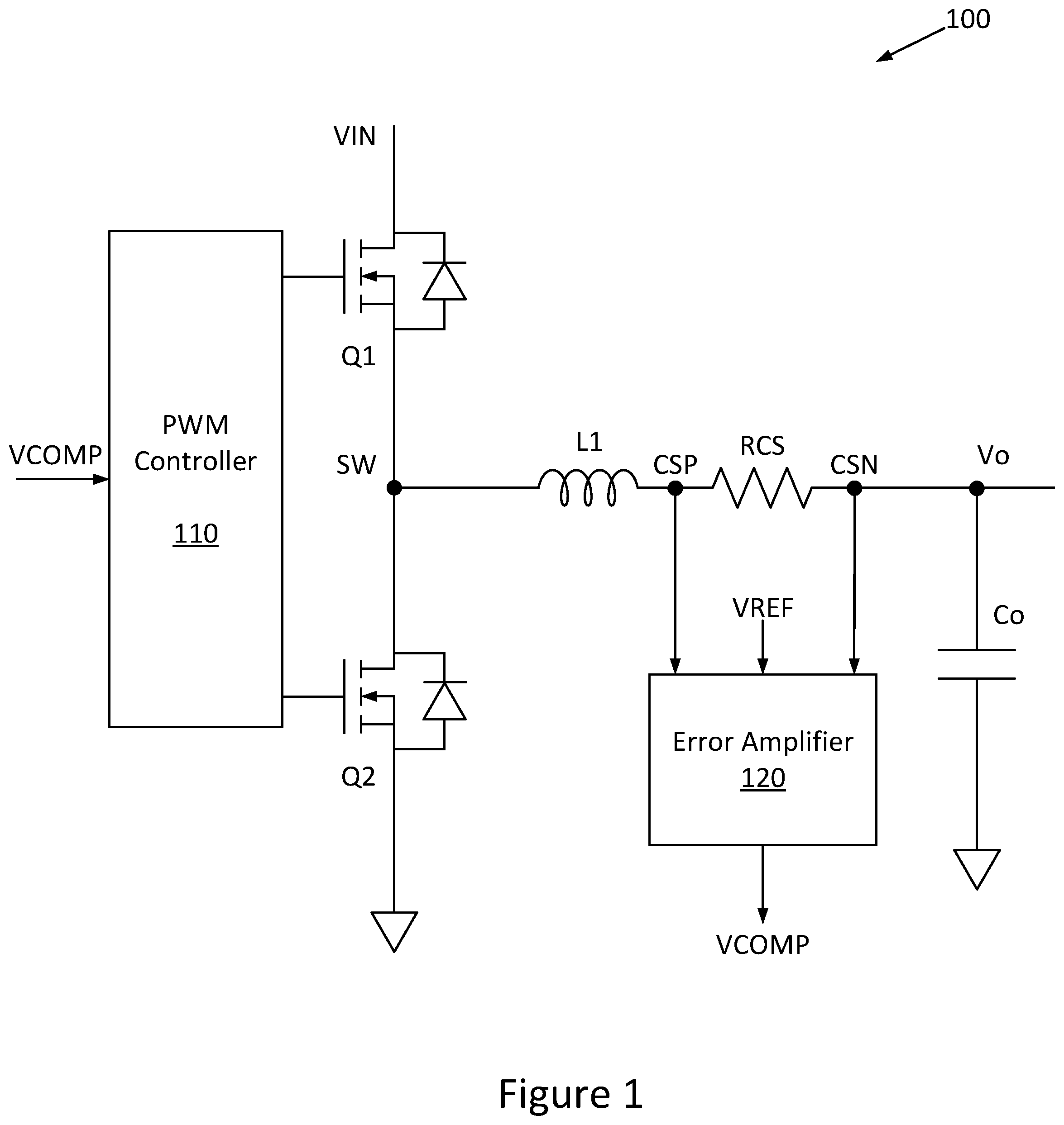 Patent US12348140 — Wide range amplifier and control method — Figure 1