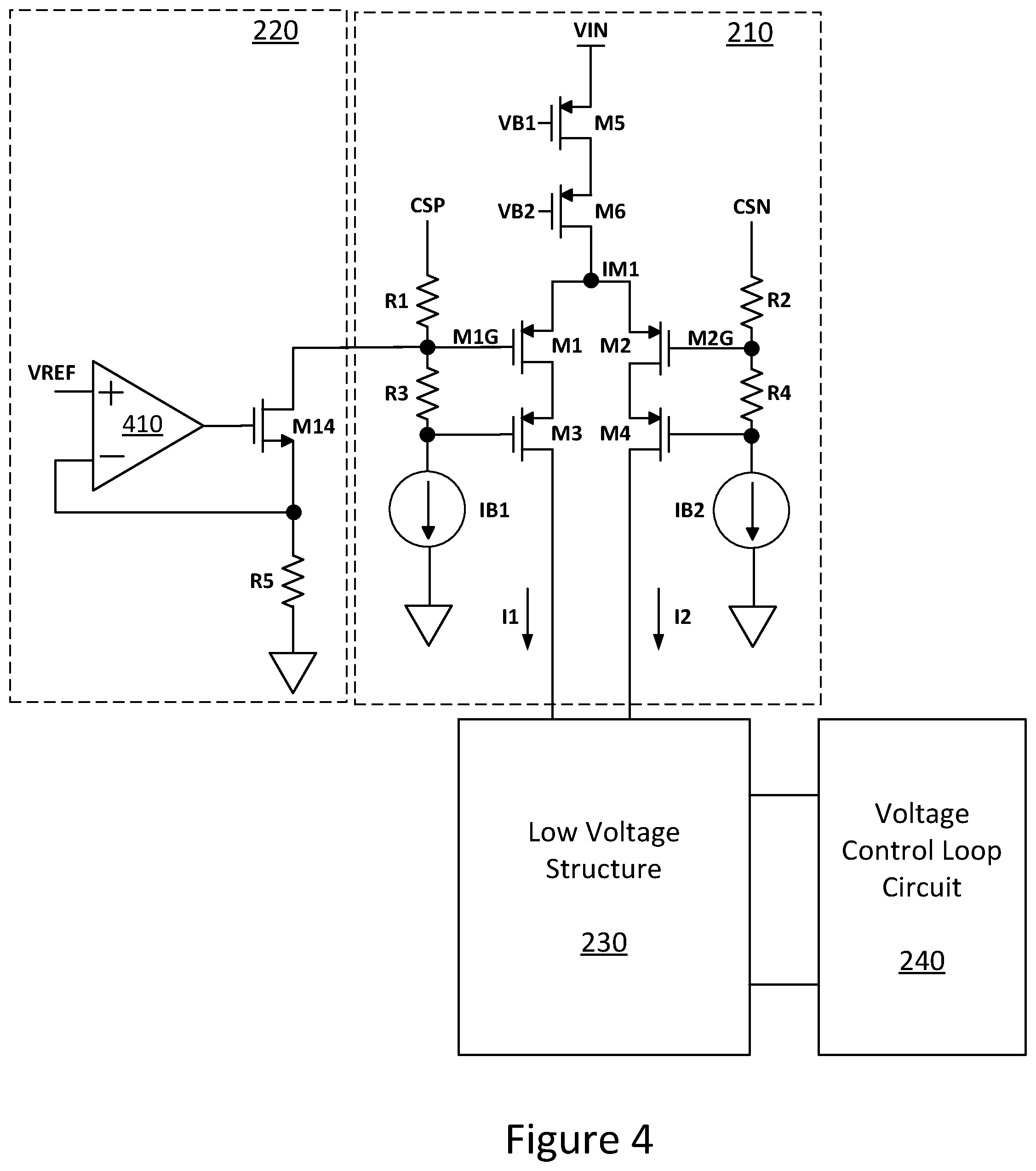 Patent US12348140 Figure 4 – Wide range amplifier and control method