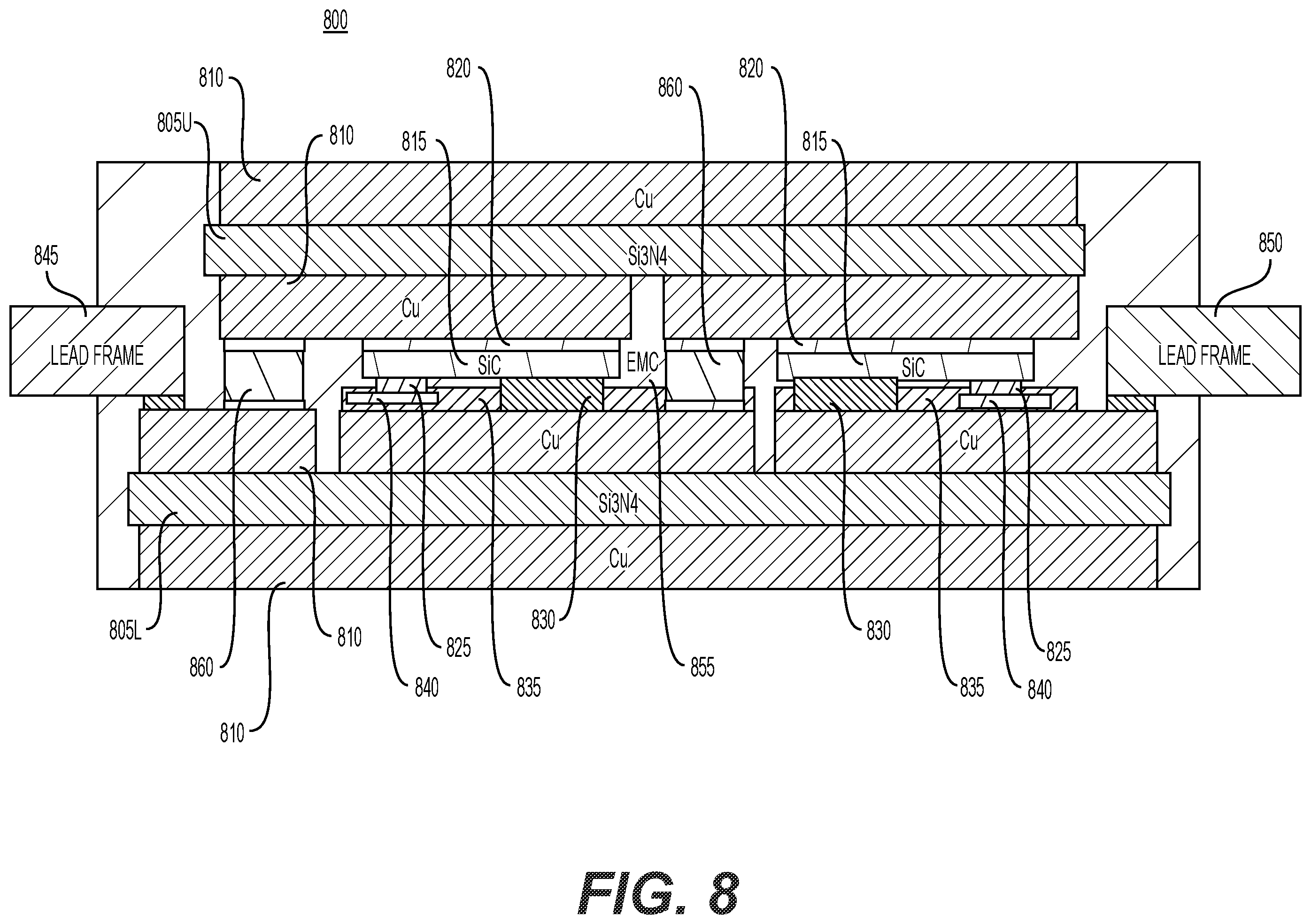 Patent US12348157 Figure 8 – Systems and methods for power module for inverter for electric vehicle