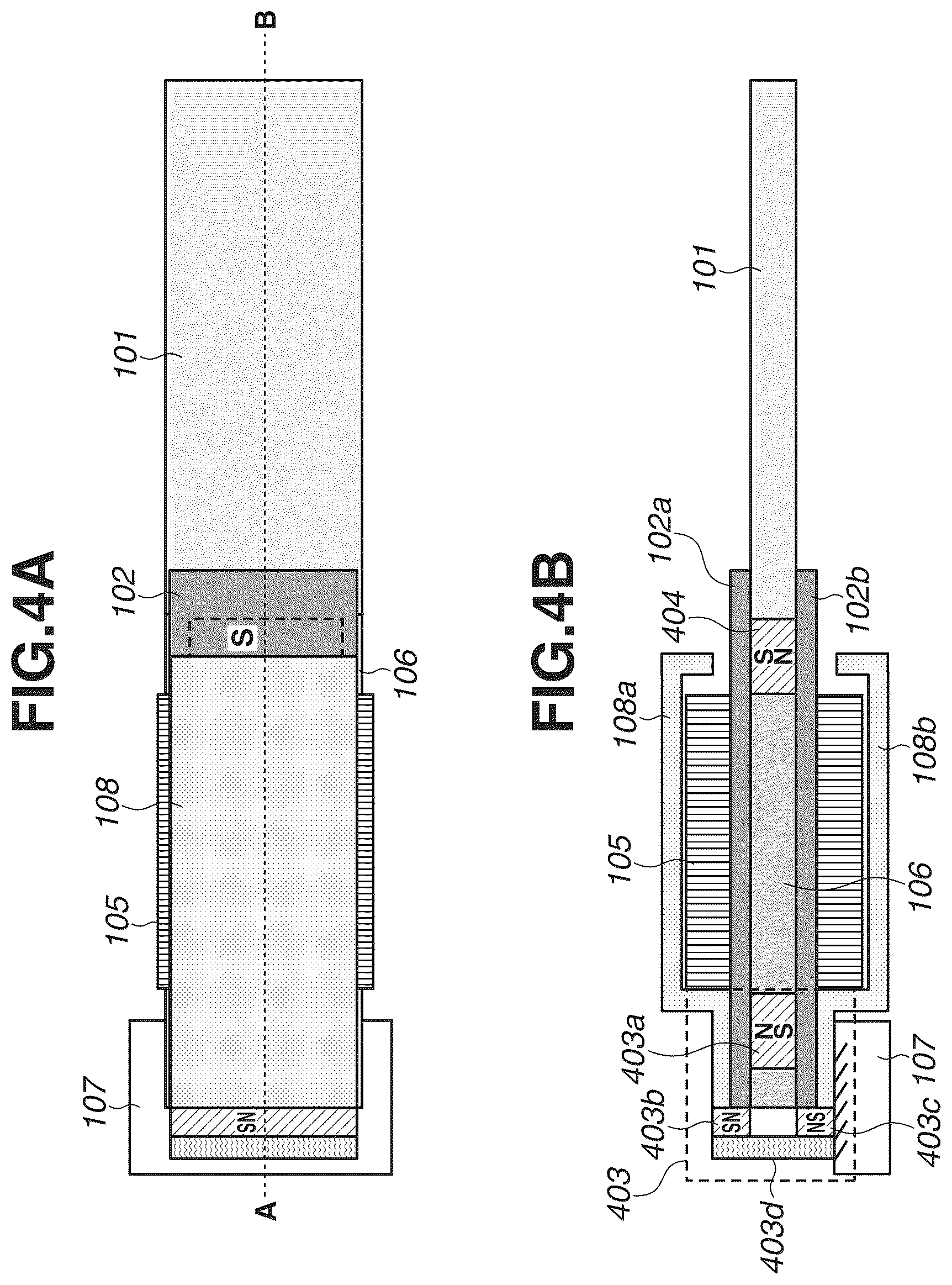 Patent US12348159 Figure 5 – Power generation elementhaving magnetostrictive portion with magnetic material and magnet