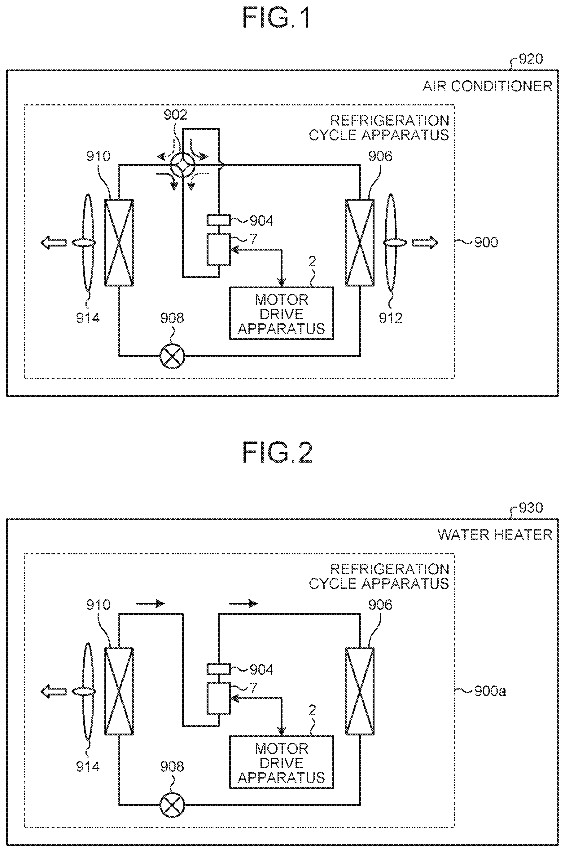 Patent US12348166 Figure 1 – Motor drive apparatus, refrigeration cycle apparatus, air conditioner, water heater, and refrigerator