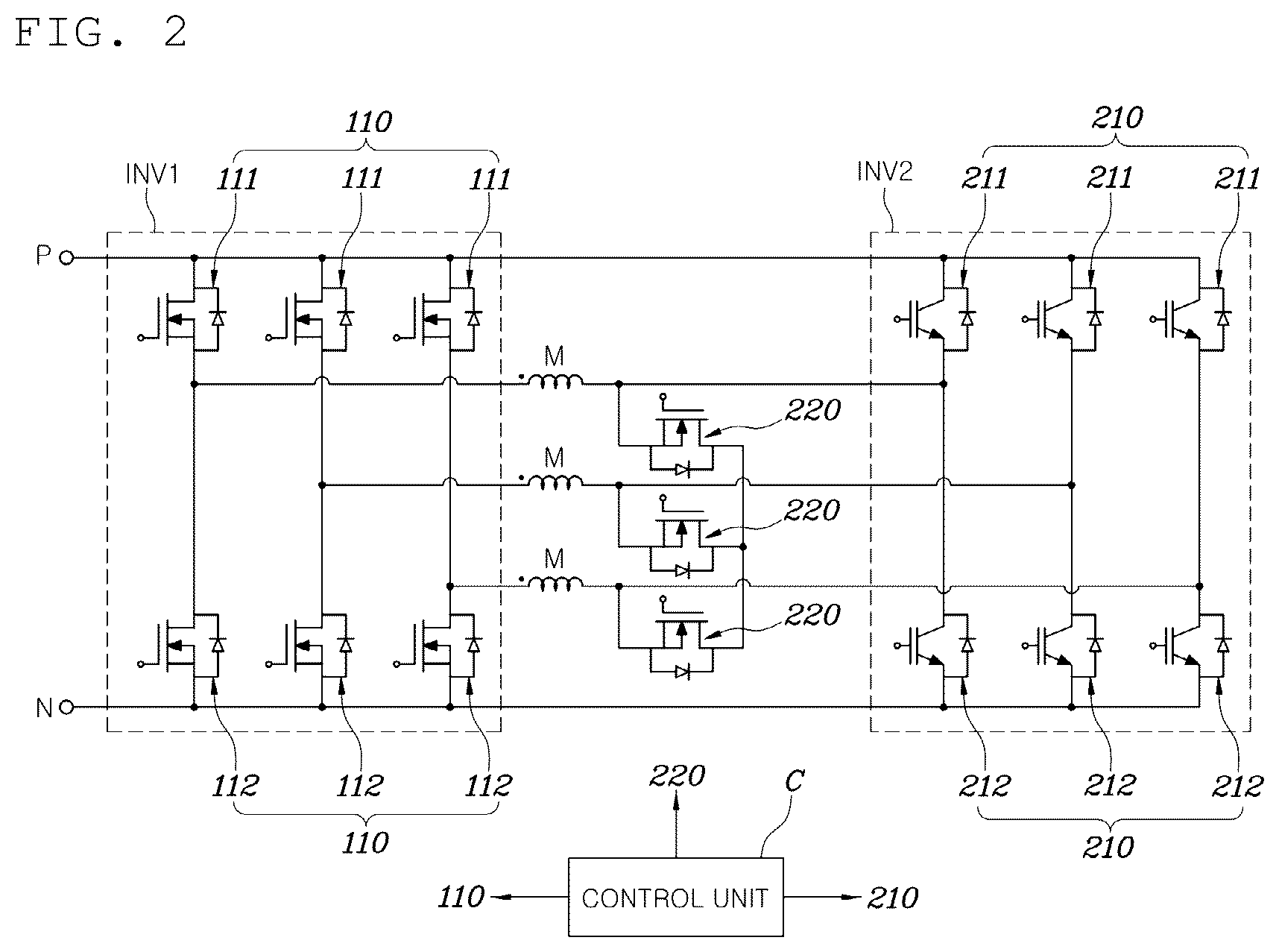 Patent US12348167 Figure 2 – Power module and motor drive system using the same