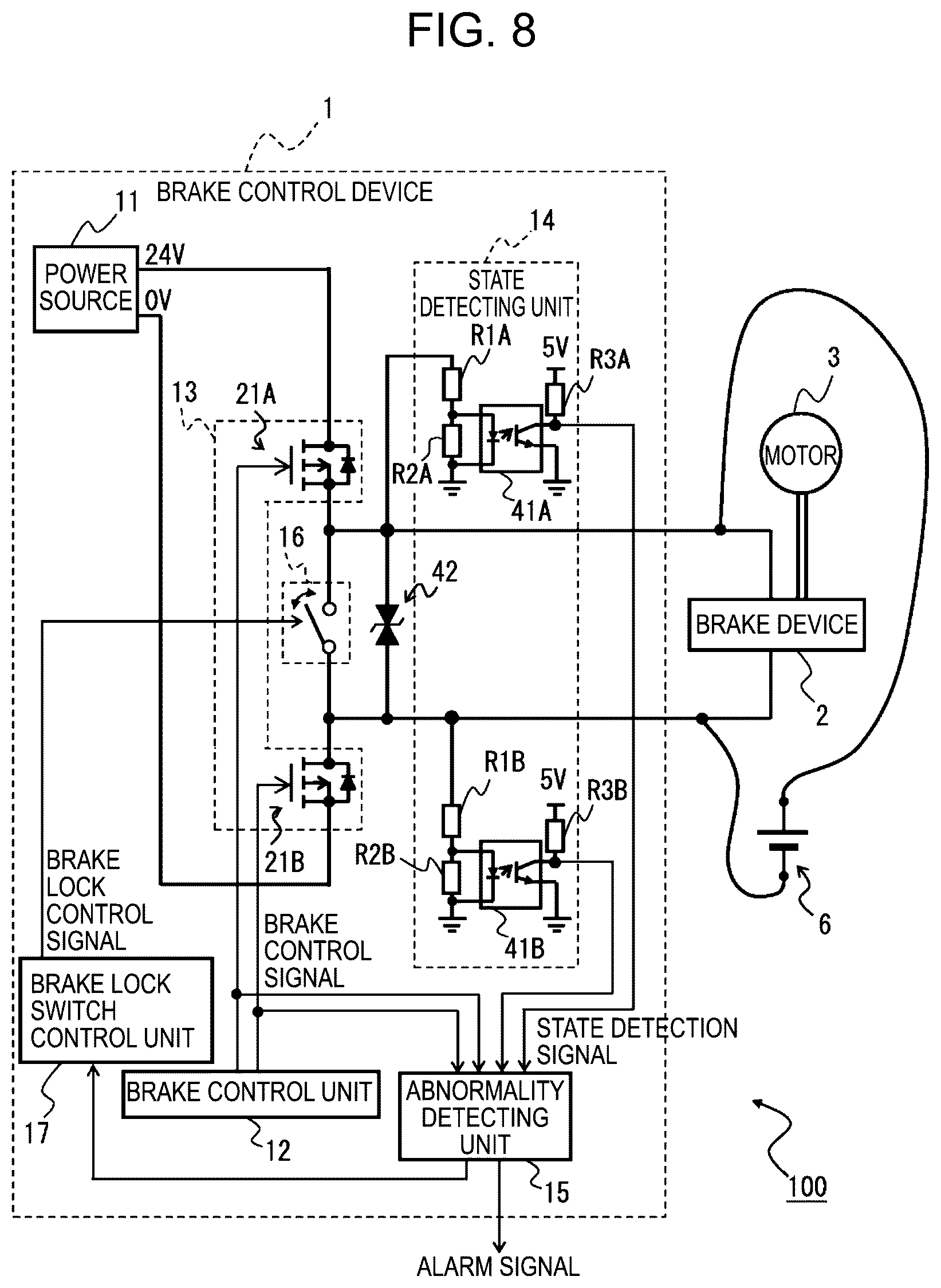 Patent US12348171 Figure 12 – Brake control device and motor drive device