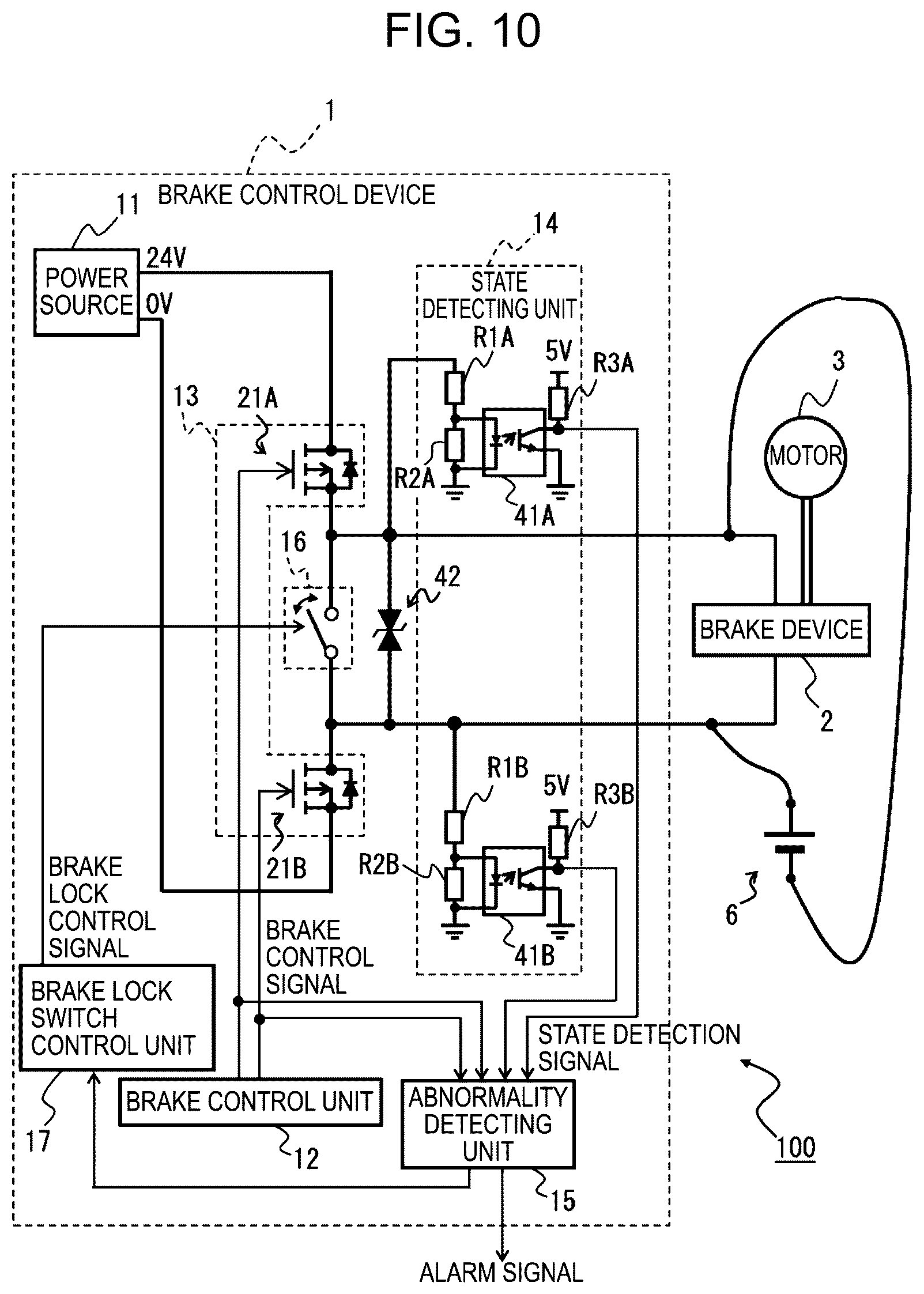 Patent US12348171 Figure 15 – Brake control device and motor drive device