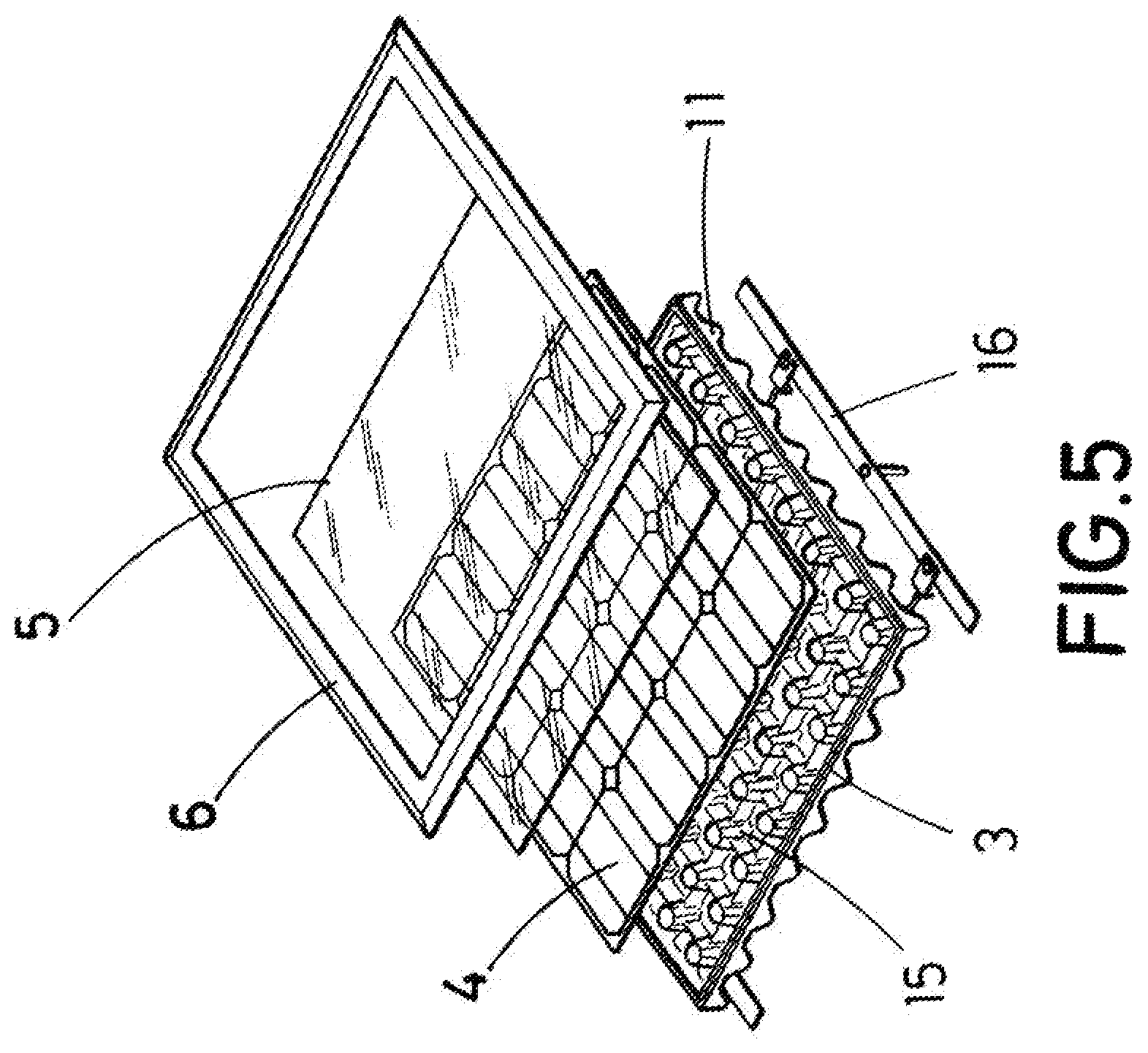 Patent US12348175 Figure 4 – Photovoltaic tile intended to be installed on passable exterior paving surfaces