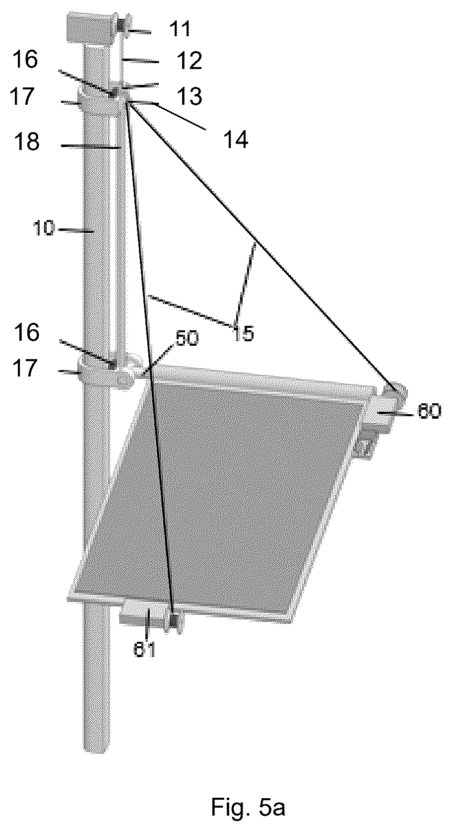 Patent US12348180 Figure 6 – Overhead tensile-actuated solar tracking system and method