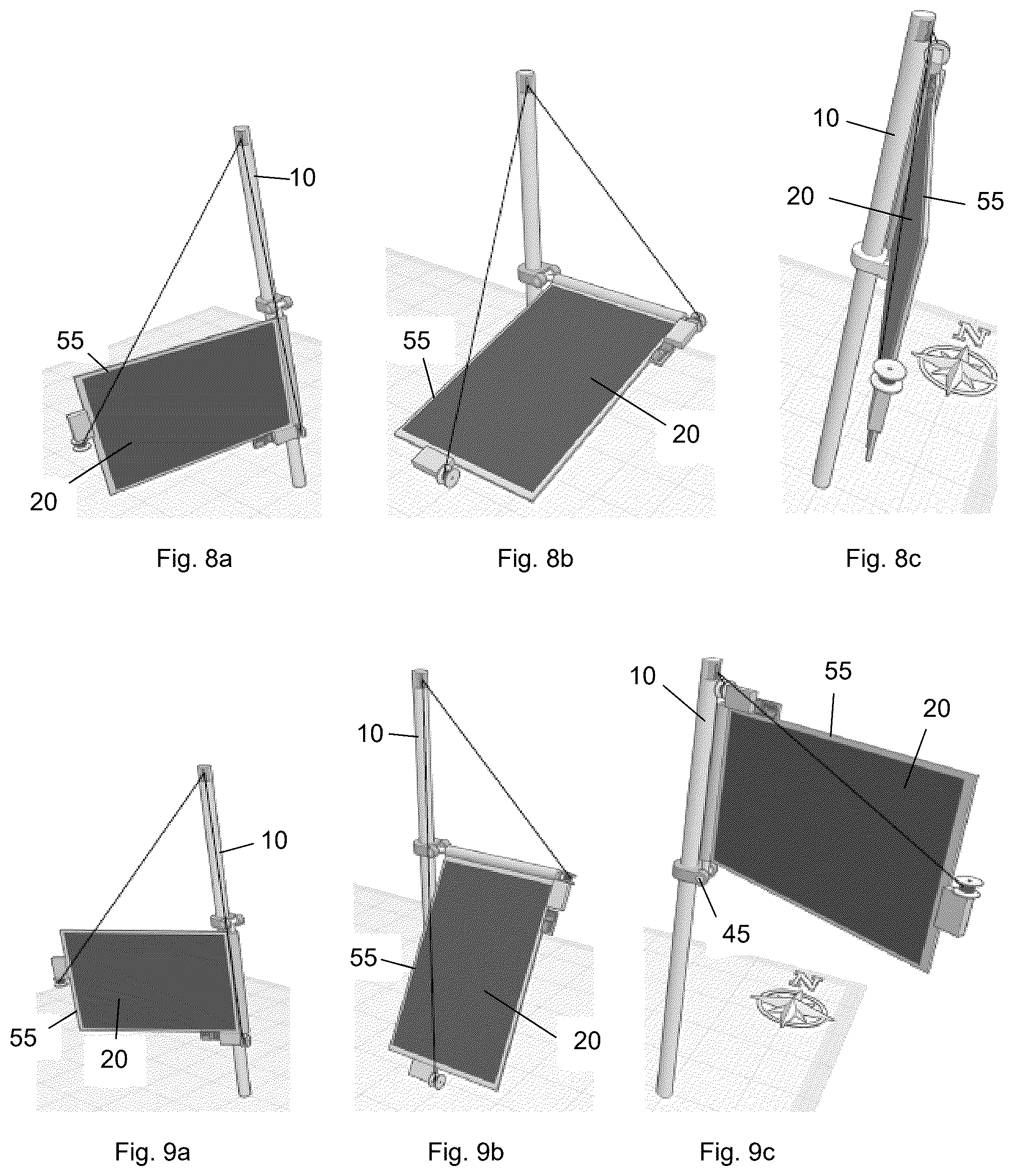 Patent US12348180 Figure 11 – Overhead tensile-actuated solar tracking system and method