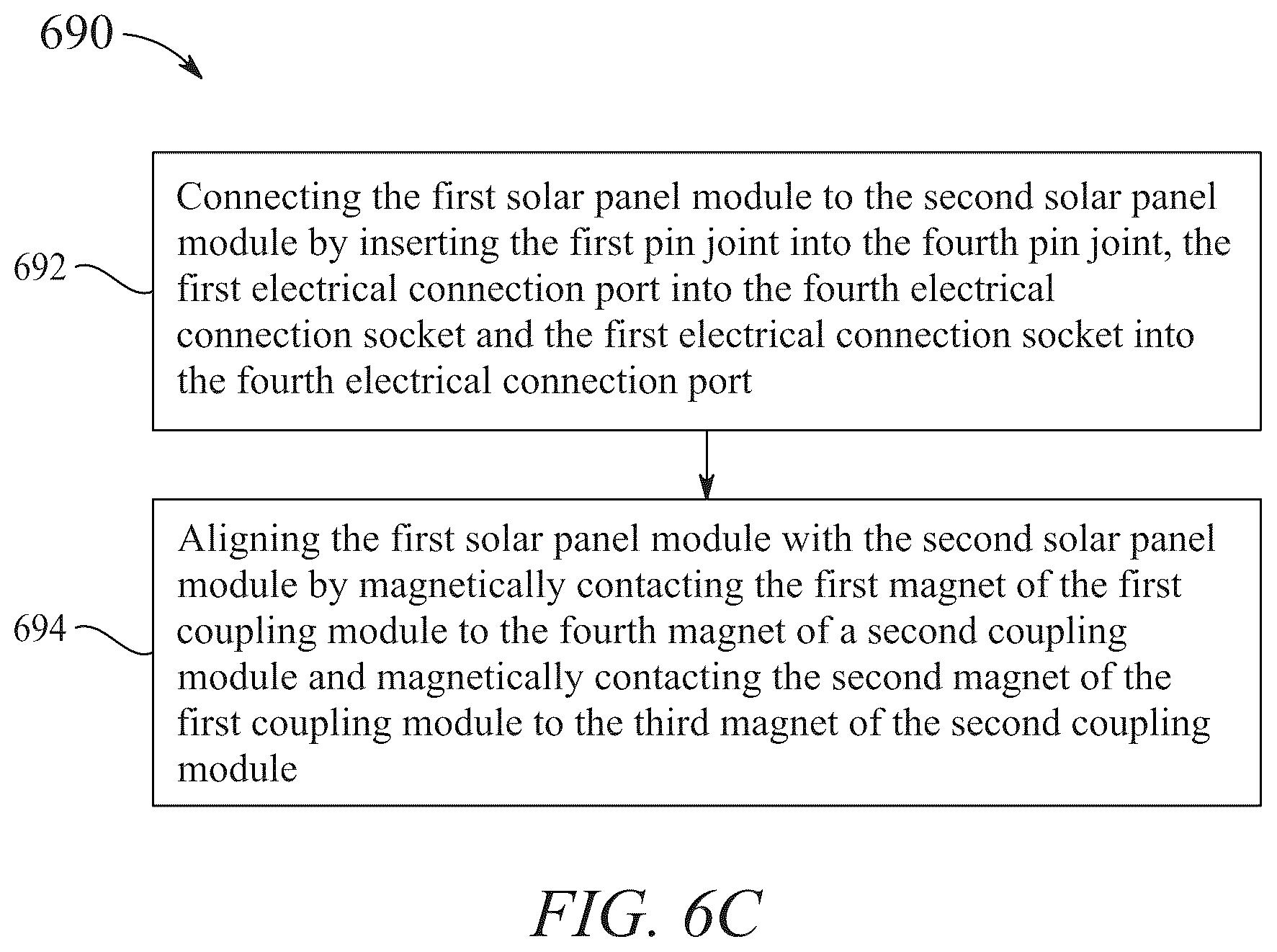 Patent US12348184 Figure 12 – Method for making a modular solar panel