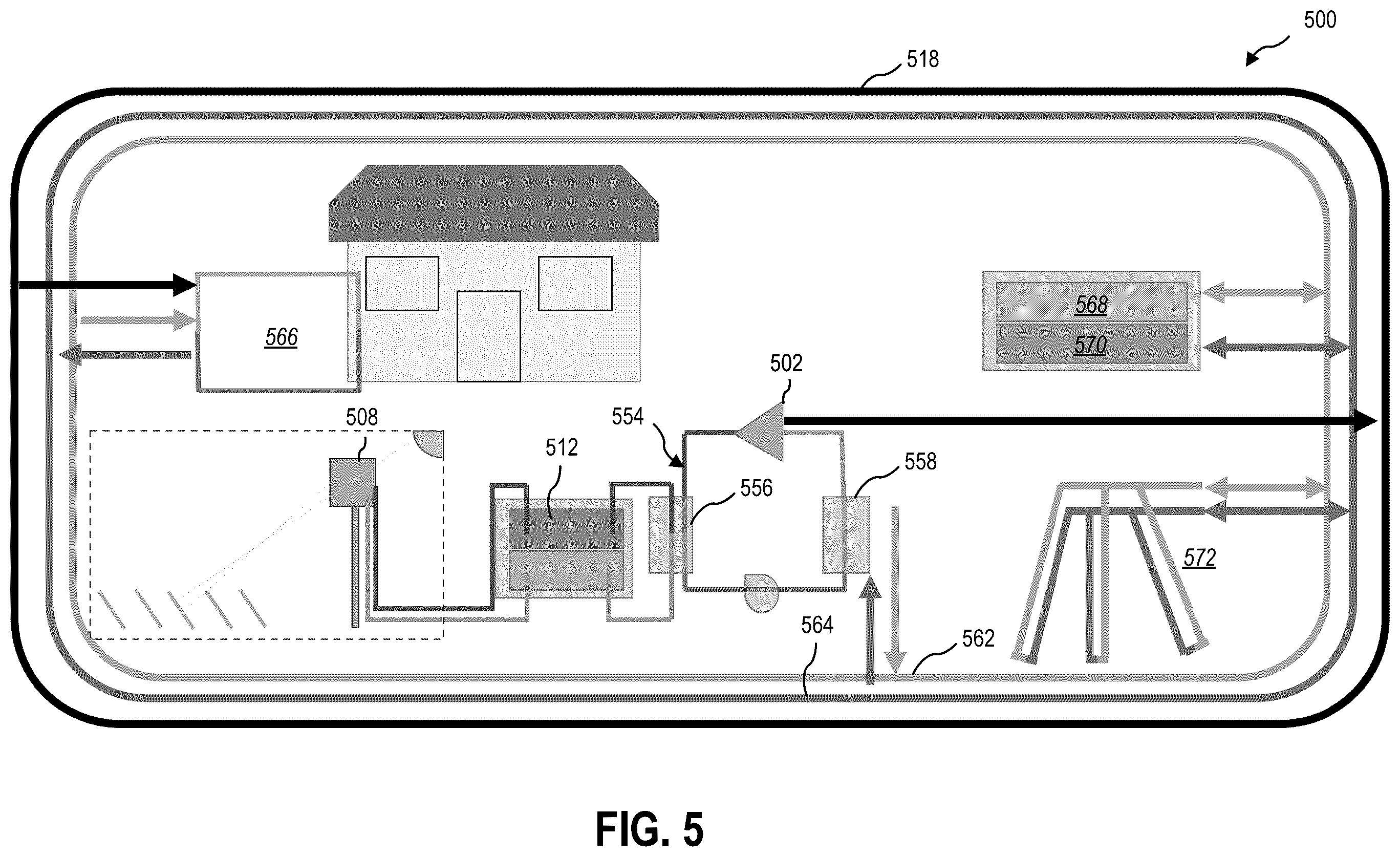 Patent US12348185 Figure 5 – Integrated hybrid solar energy plant and district heating and cooling network