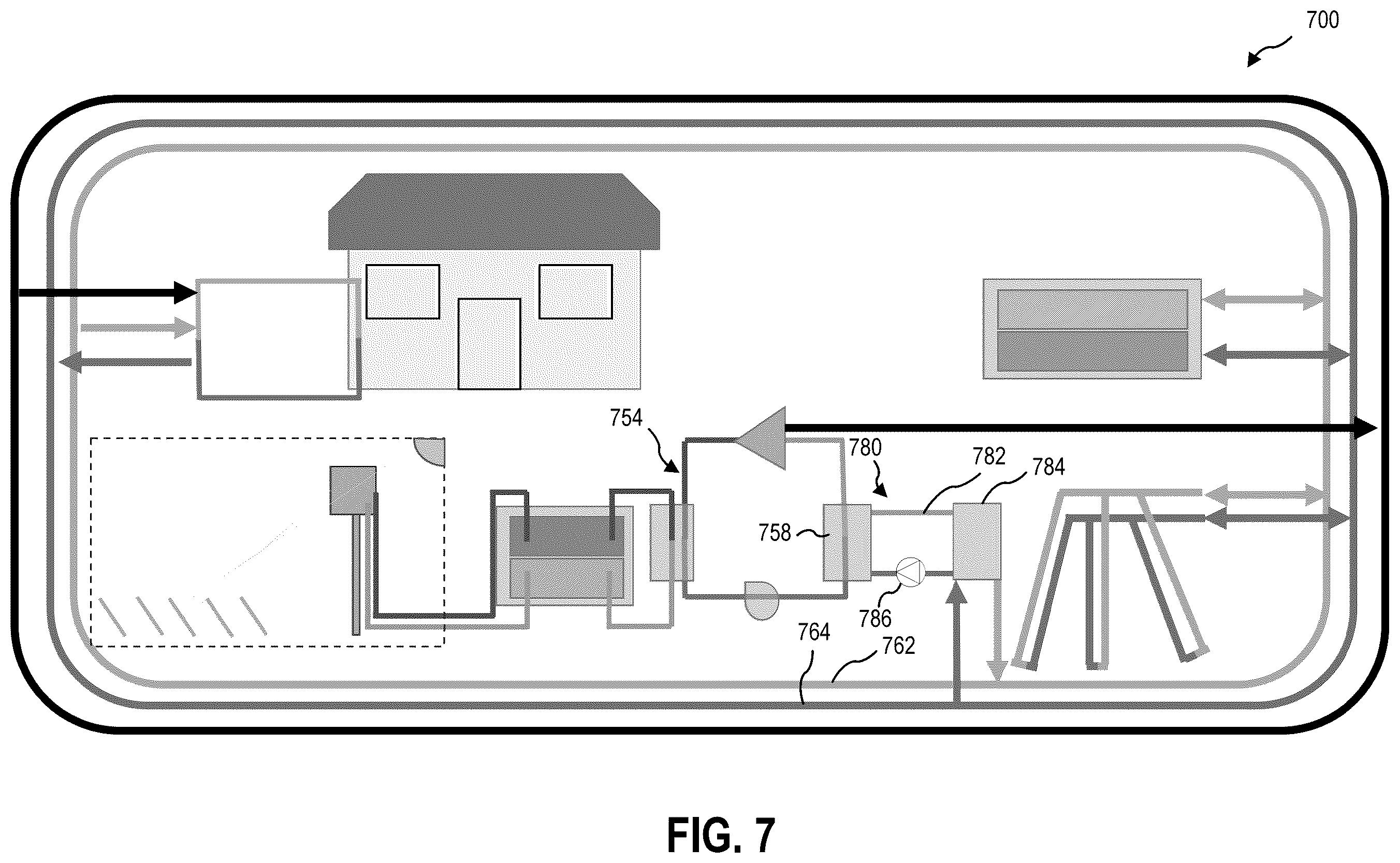 Patent US12348185 Figure 7 – Integrated hybrid solar energy plant and district heating and cooling network