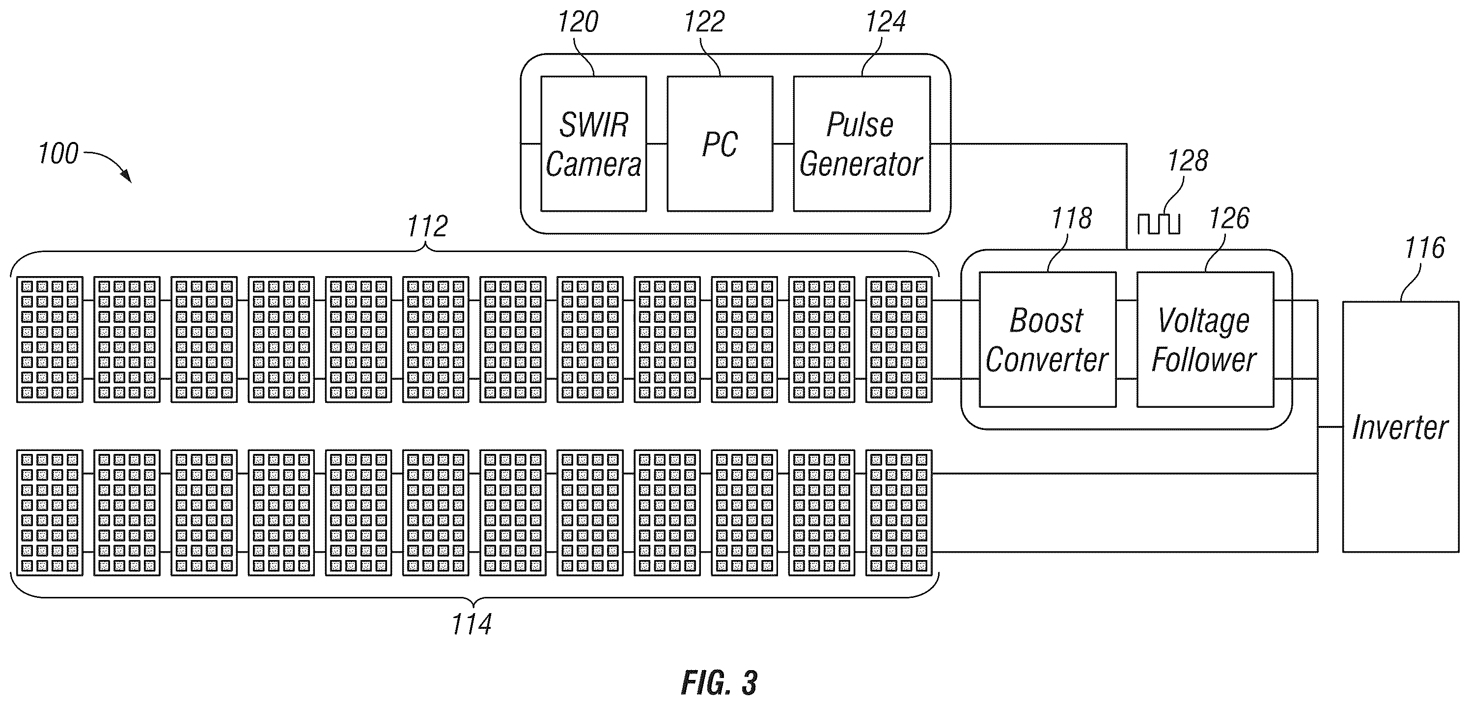 Patent US12348186 Figure 3 – Systems and methods to perform electroluminescence and photoluminescence characterization in the field on photovoltaic modules, strings, and arrays