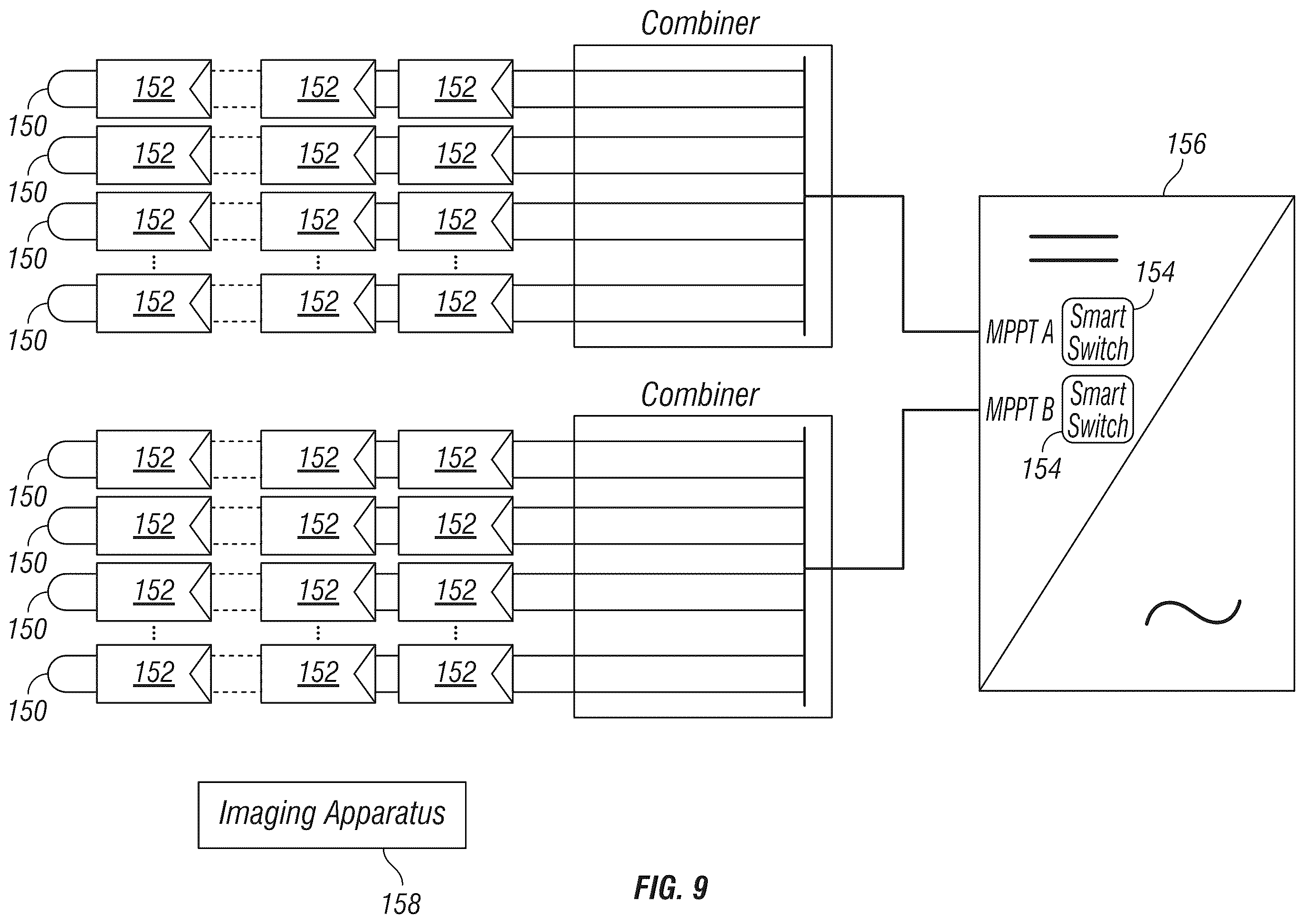 Patent US12348186 Figure 9 – Systems and methods to perform electroluminescence and photoluminescence characterization in the field on photovoltaic modules, strings, and arrays
