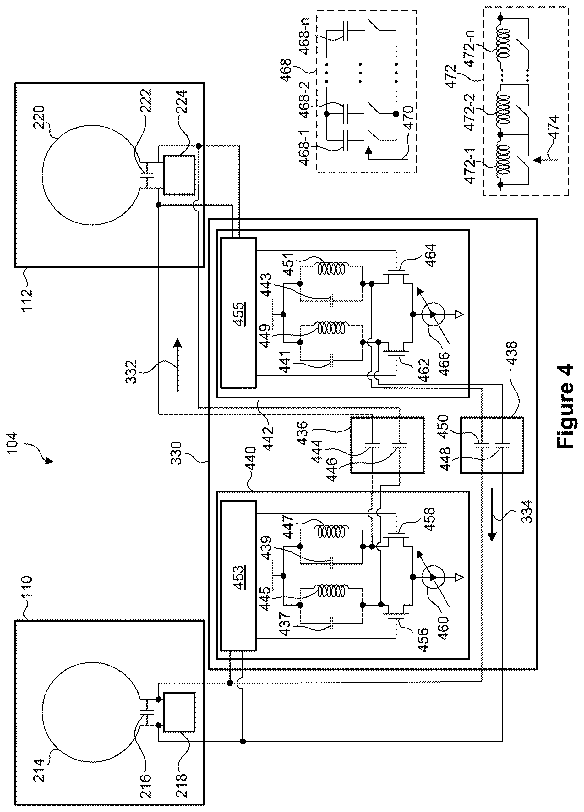 Patent US12348188 Figure 4 – Feedforward cancellation circuit