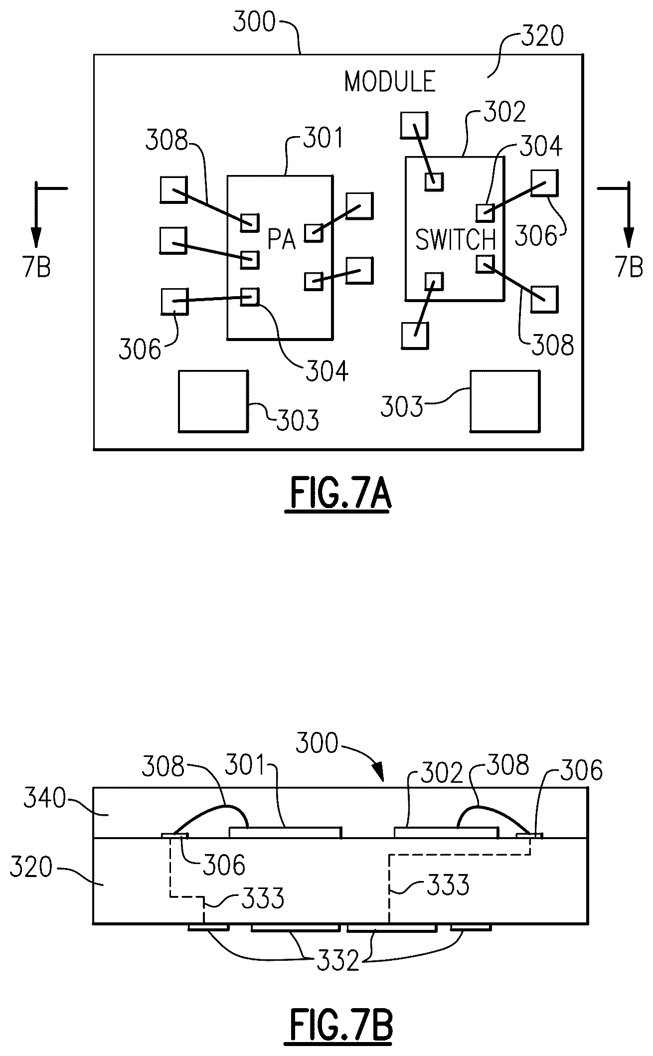 Patent US12348189 Figure 9 – Power amplifiers with supply capacitor switching