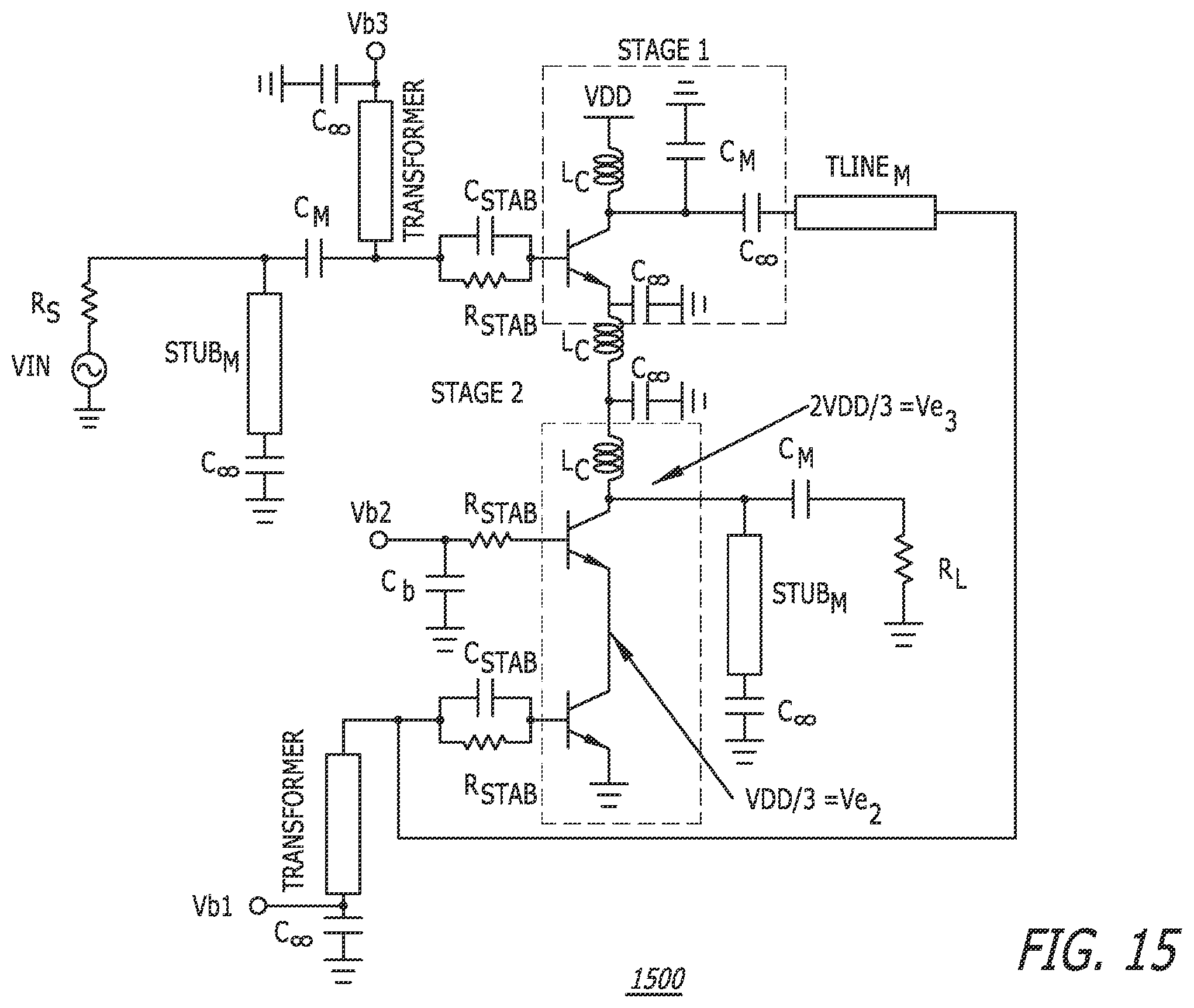 Patent US12348193 Figure 17 – Open loop process and temperature independent bias circuit for stacked device amplifiers