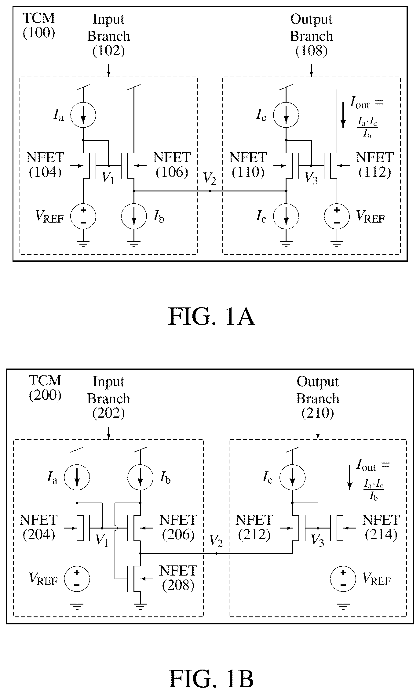 Patent US12348194 — Dynamic translinear current multiplier for analog computing — Figure 1