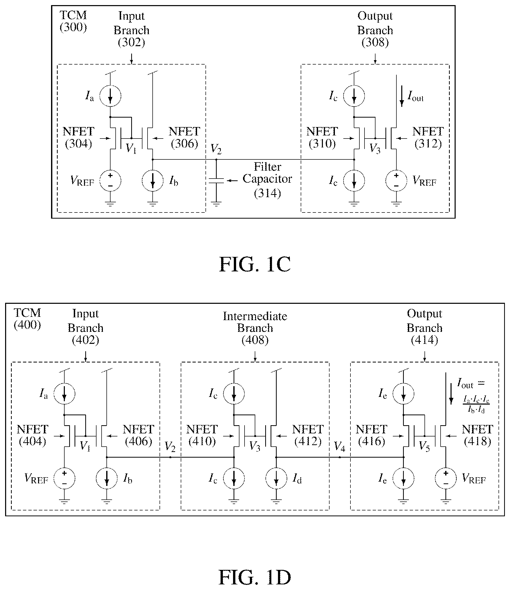 Patent US12348194 Figure 2 – Dynamic translinear current multiplier for analog computing