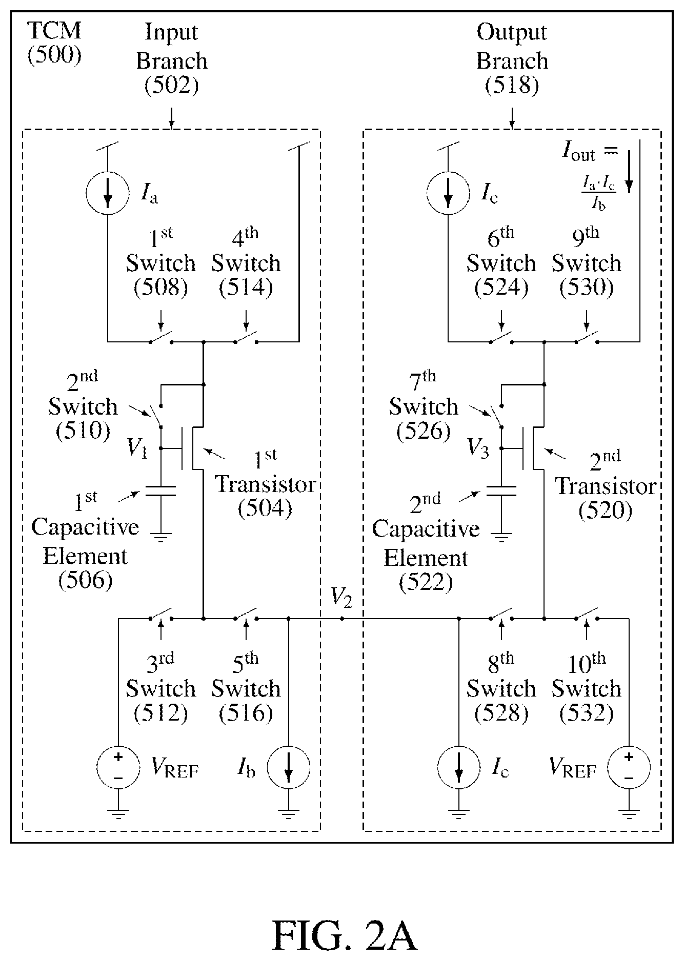 Patent US12348194 Figure 3 – Dynamic translinear current multiplier for analog computing
