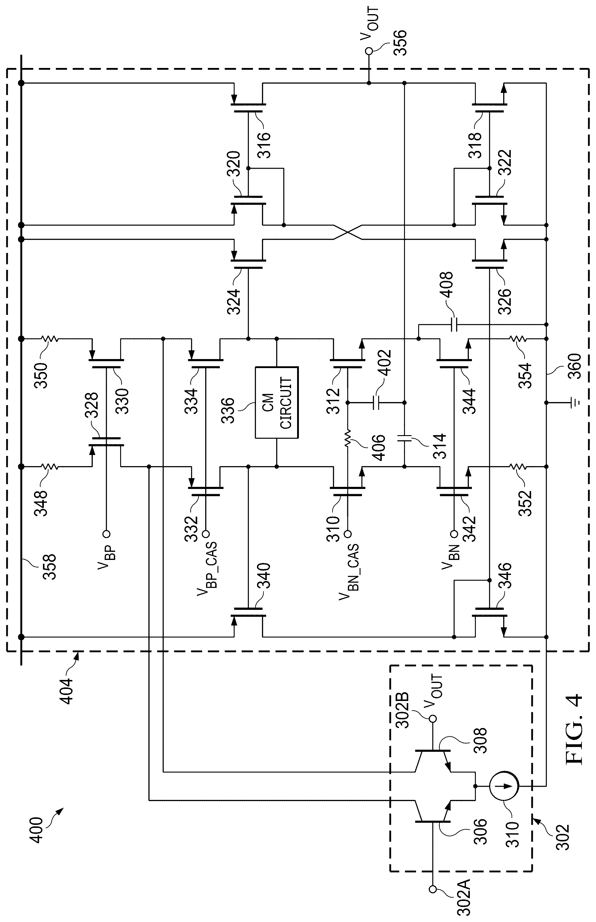 Patent US12348195 Figure 3 – Differential amplifier compensation
