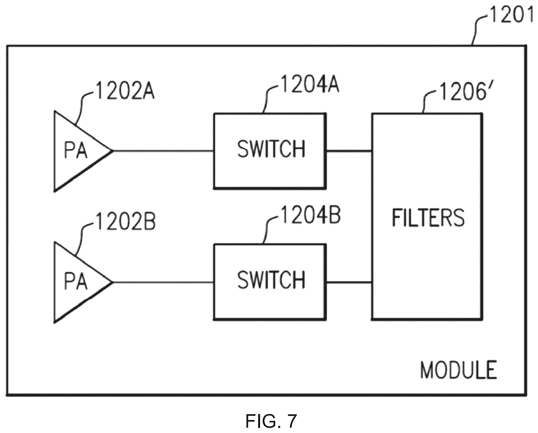 Patent US12348199 Figure 8 – Radio frequency circuit having a linearizer