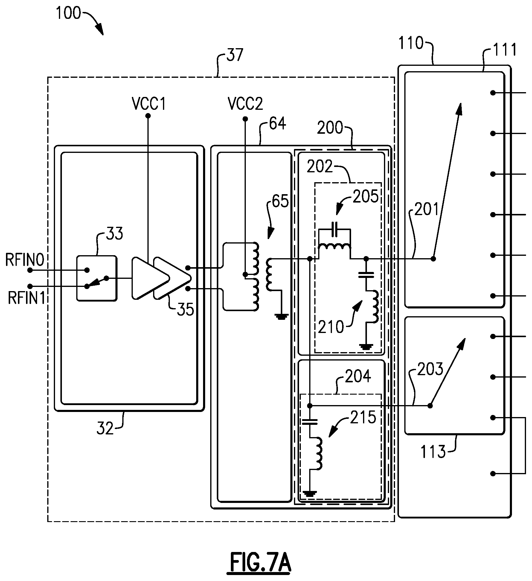 Patent US12348200 Figure 6 – Output matching circuit with suppressed harmonics