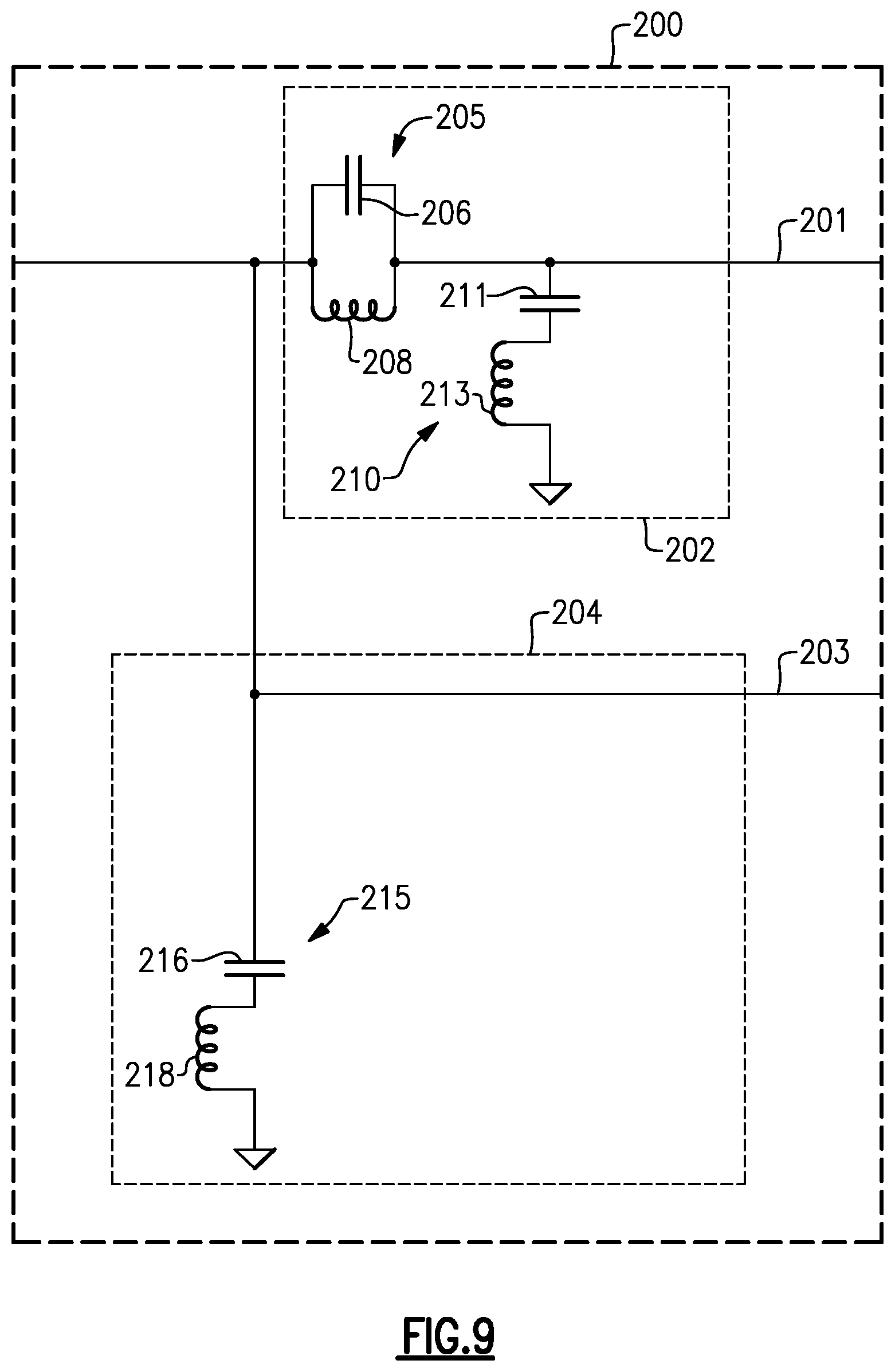 Patent US12348200 Figure 9 – Output matching circuit with suppressed harmonics