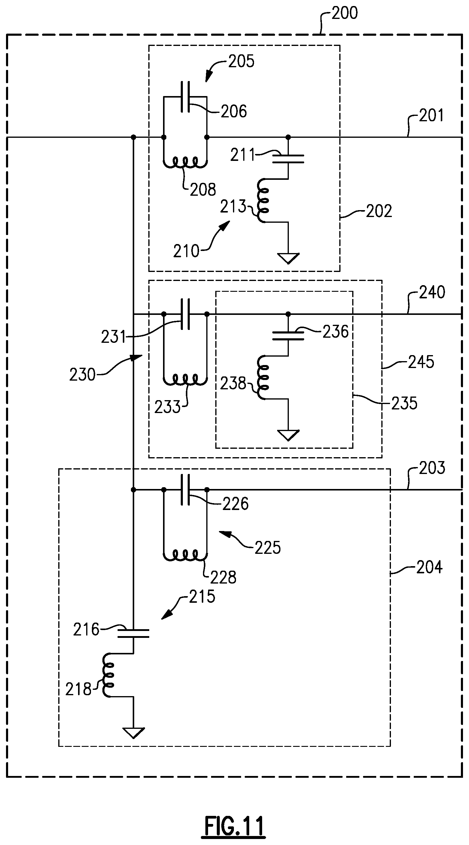 Patent US12348200 Figure 11 – Output matching circuit with suppressed harmonics