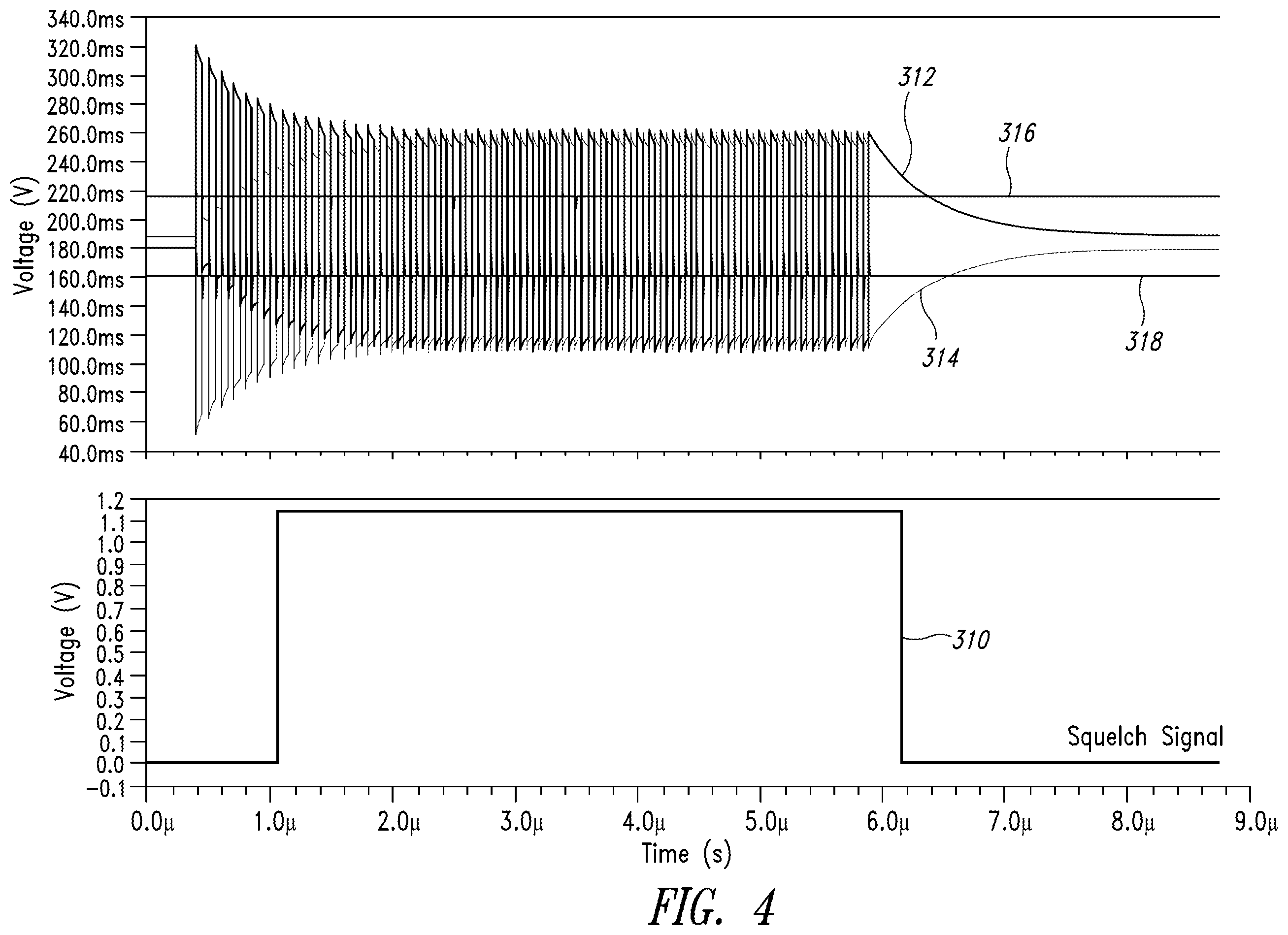 Patent US12348201 Figure 4 – Squelch detection device