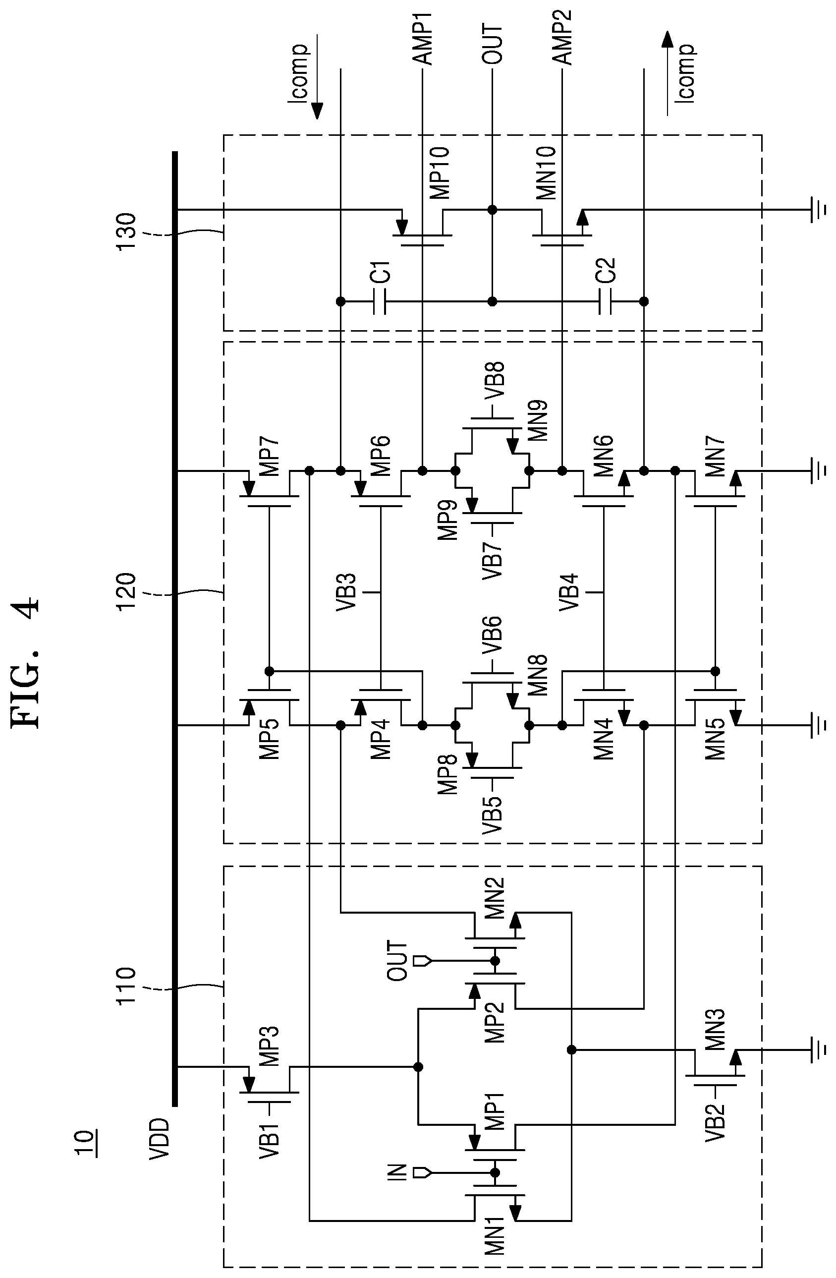 Patent US12348202 Figure 3 – Operational amplifier circuit and operational amplifier compensation circuit for amplifying input signal at high slew rate