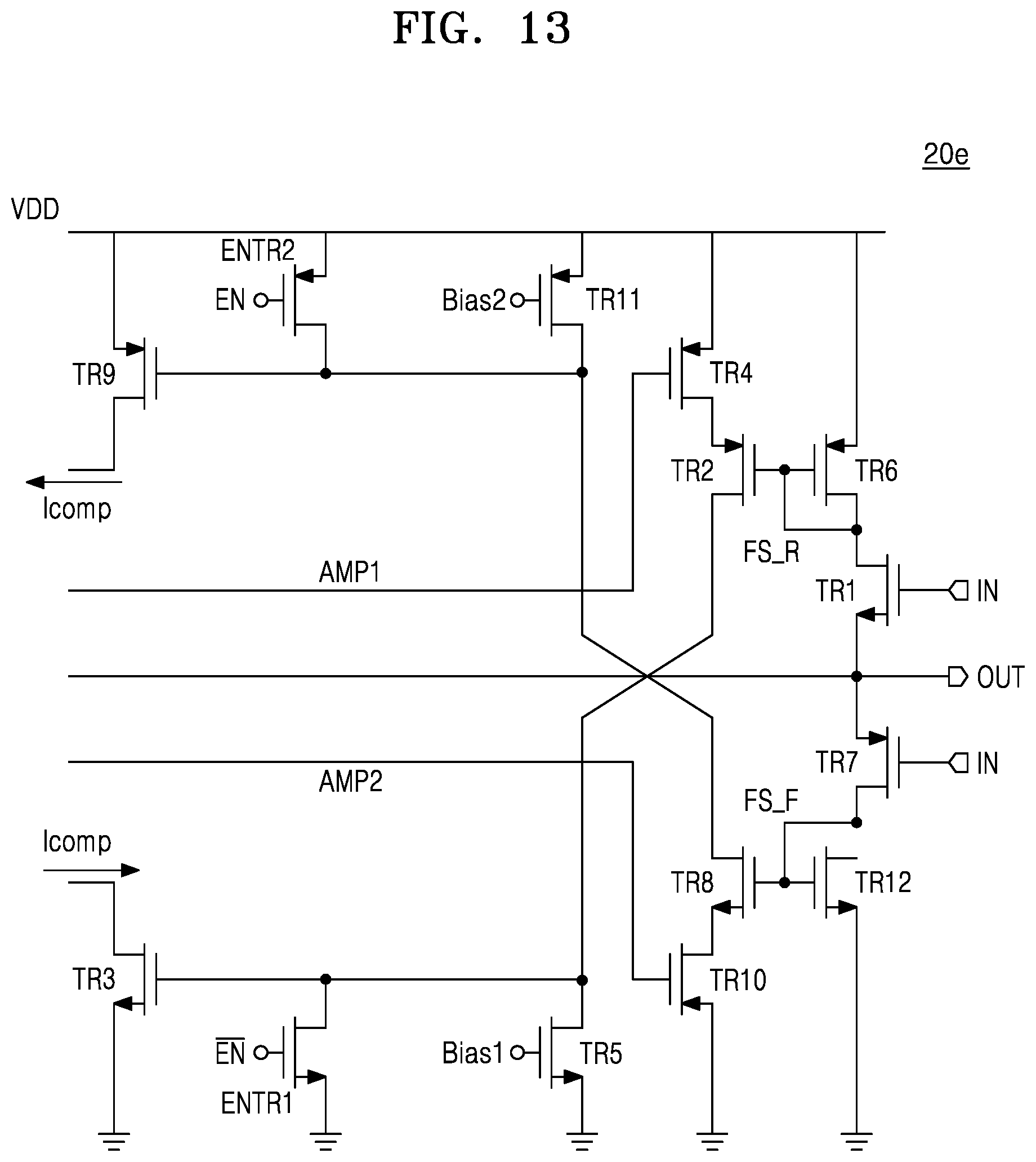 Patent US12348202 Figure 14 – Operational amplifier circuit and operational amplifier compensation circuit for amplifying input signal at high slew rate