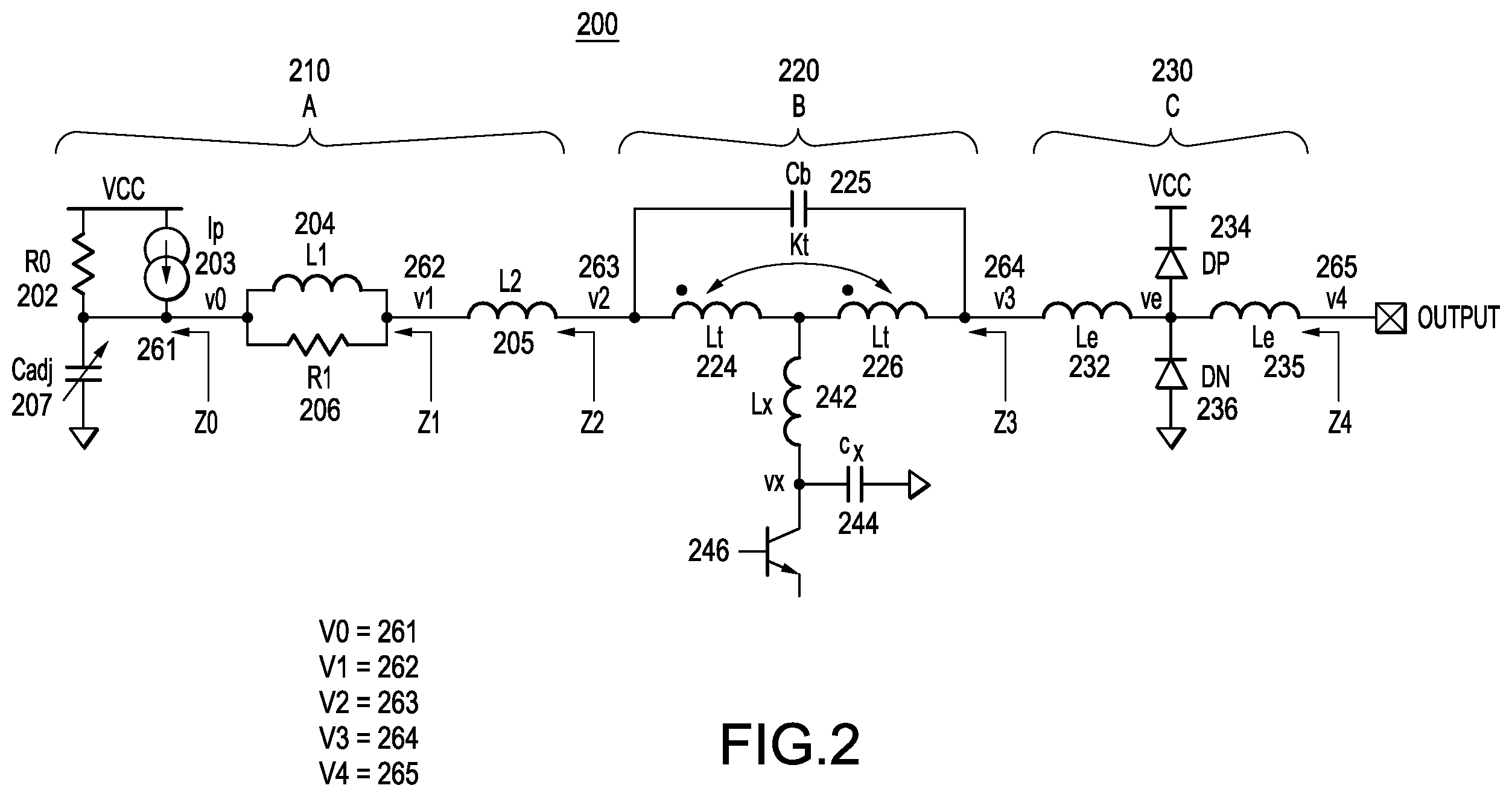 Patent US12348207 Figure 2 – Wideband termination network