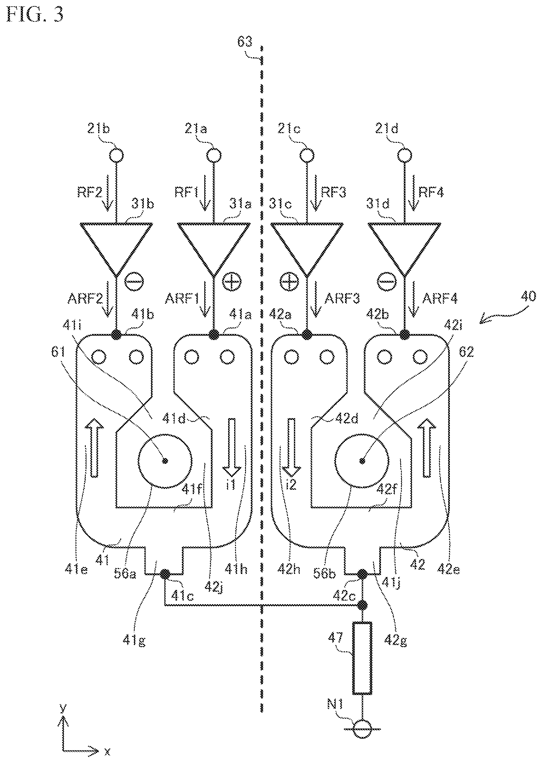 Patent US12348211 Figure 3 – Combining balun and differential amplification device