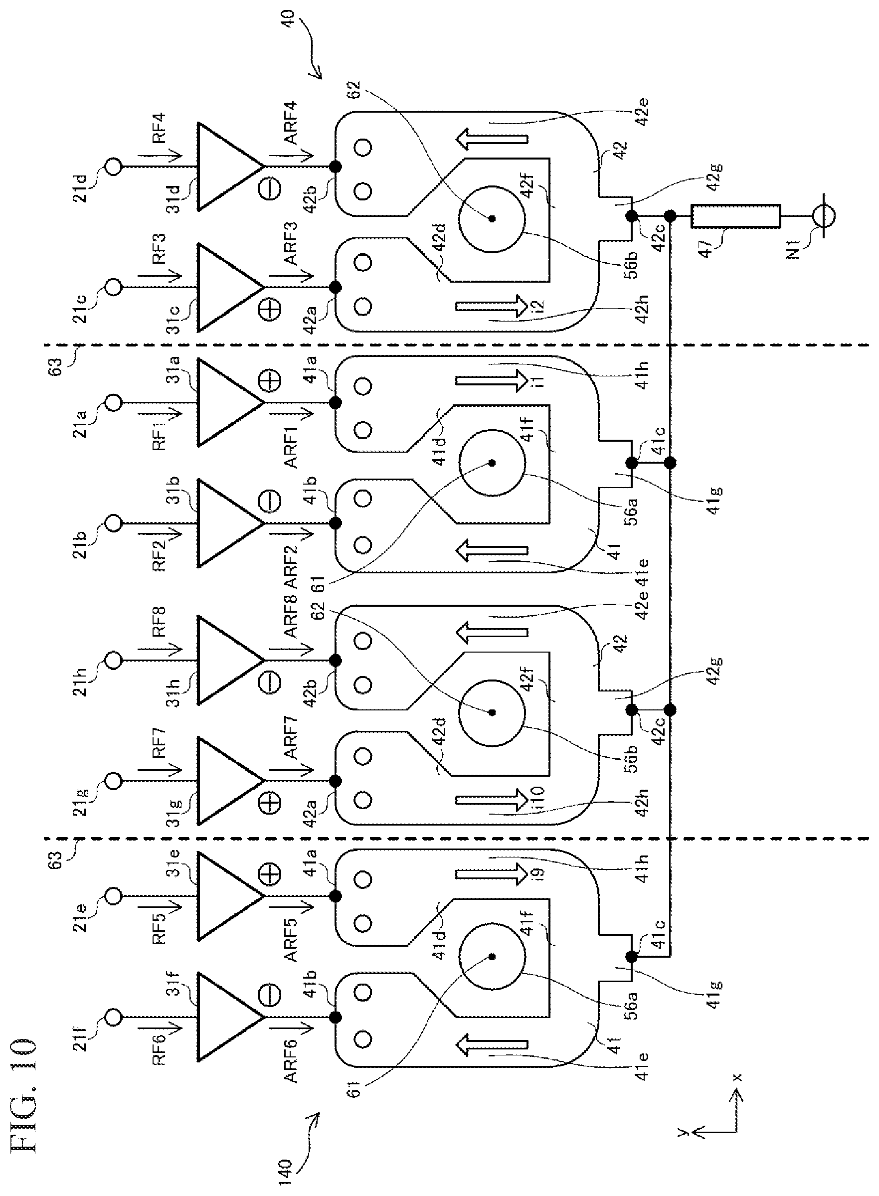 Patent US12348211 Figure 9 – Combining balun and differential amplification device